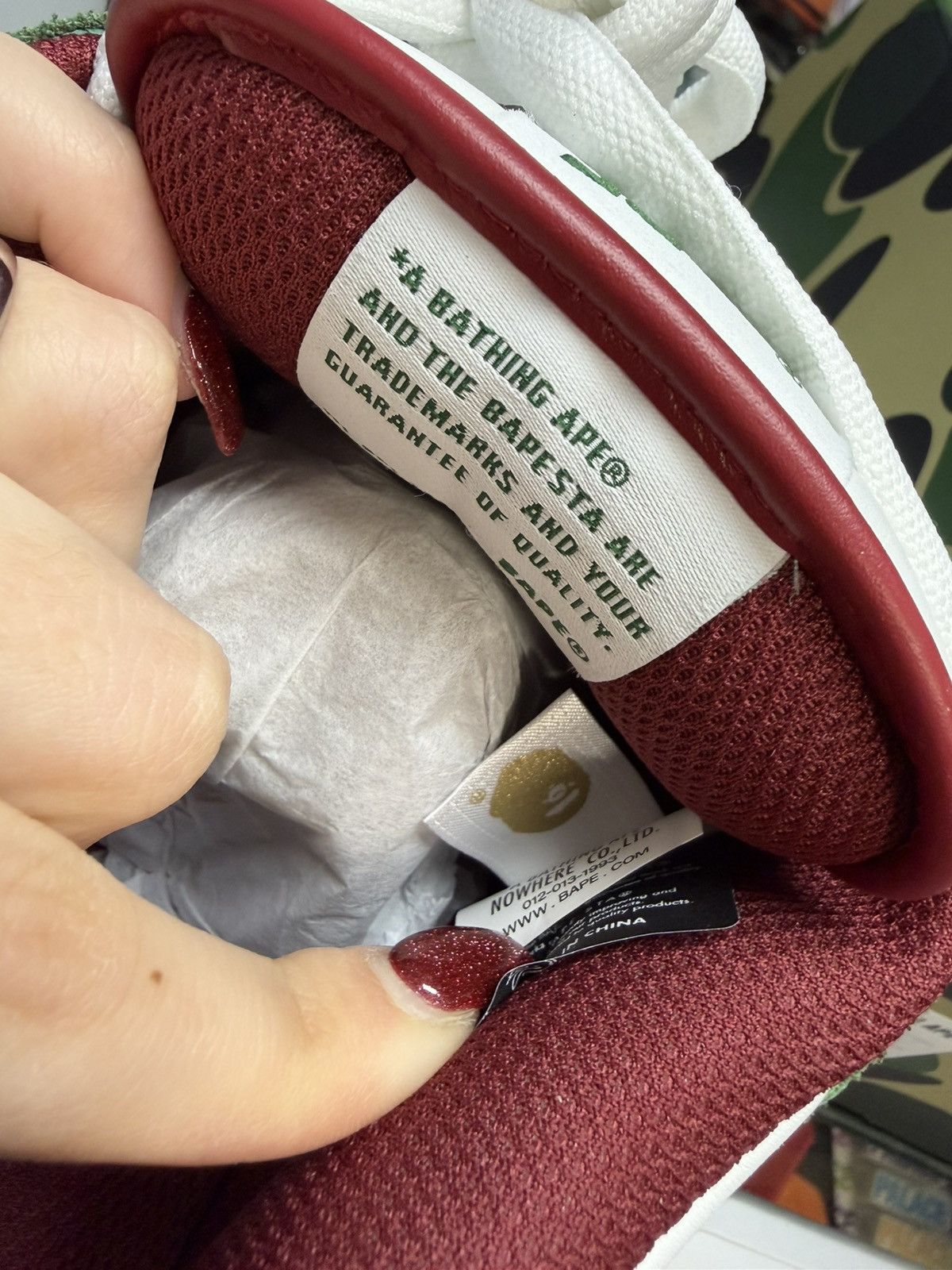 Bape Bape Skatestas Green/Red Size US 11 / EU 44 - 9 Thumbnail