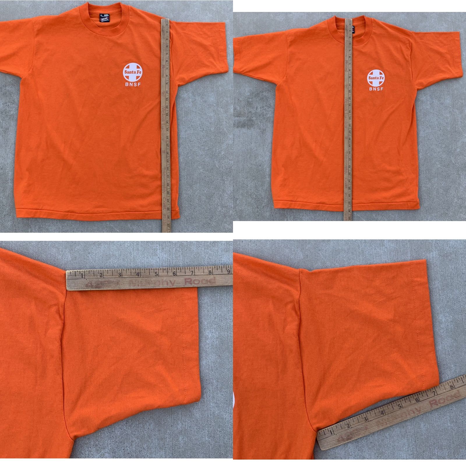Fruit Of The Loom VINTAGE Santa Fe BNSF T Shirt Railroad Train Graphic Tee Single Stitch Size L Men Size US L / EU 52-54 / 3 - 11 Thumbnail
