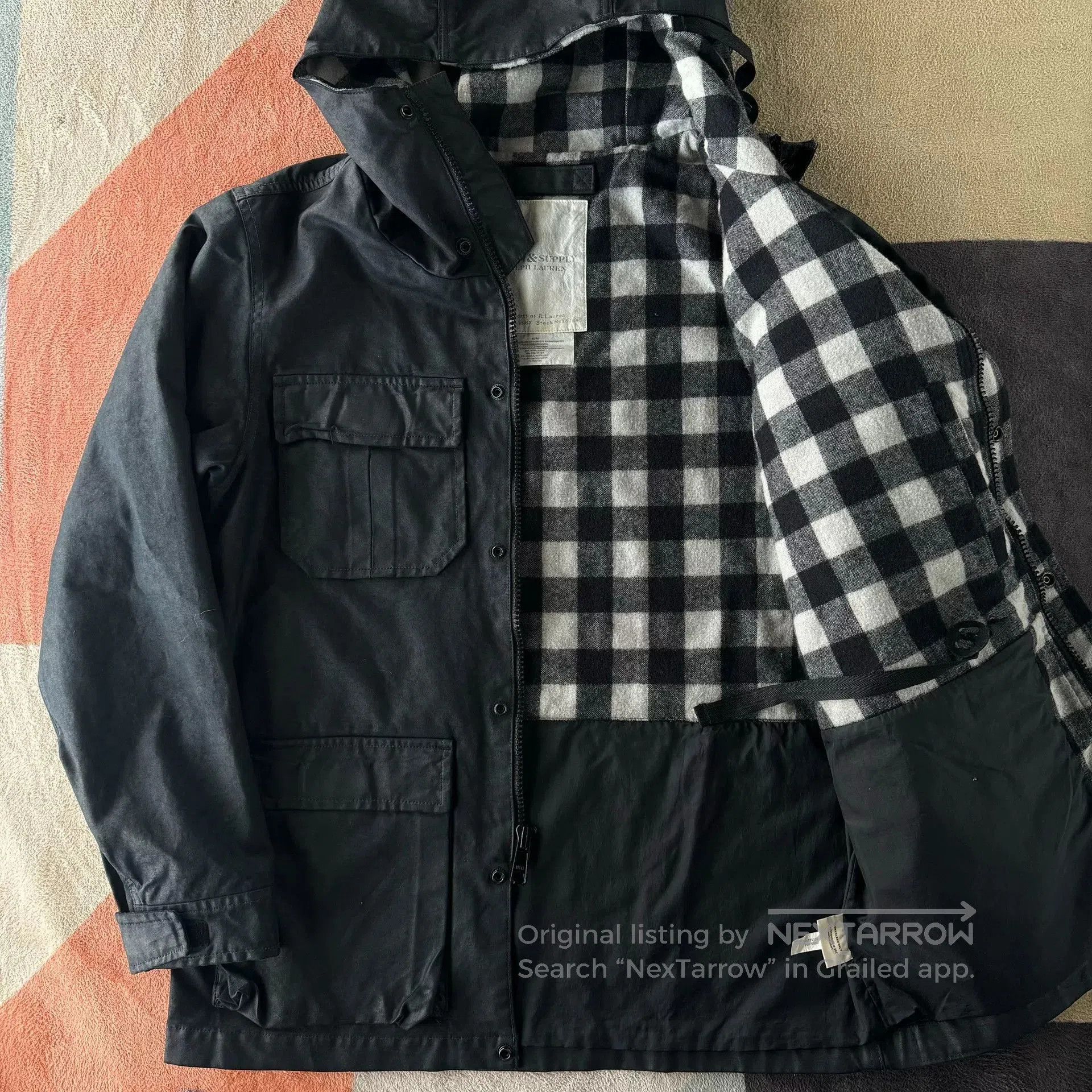 Denim & Supply Ralph Lauren Ralph Lauren Denim Supply Waxed Hooded Jacket. Size US M / EU 48-50 / 2 - 2 Thumbnail