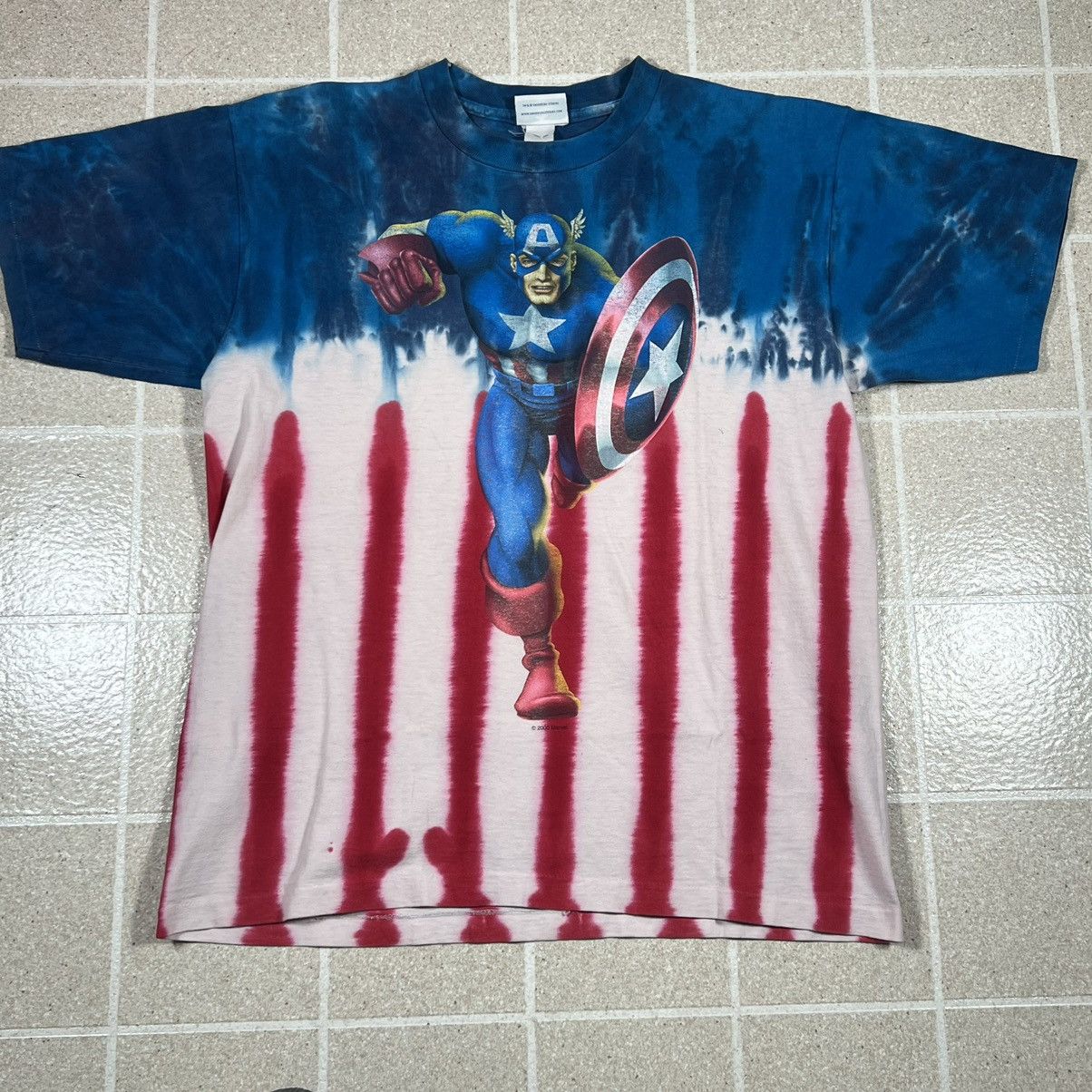Marvel Comics × Vintage Vintage Y2k Universal Studios Marvel Captain America tshirt Size US L / EU 52-54 / 3 - 1 Thumbnail
