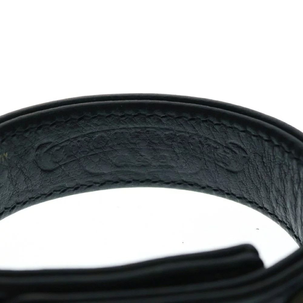 CHROME HEARTS 3 BUTTON 2 SNAP LEATHER BRACELET bangle