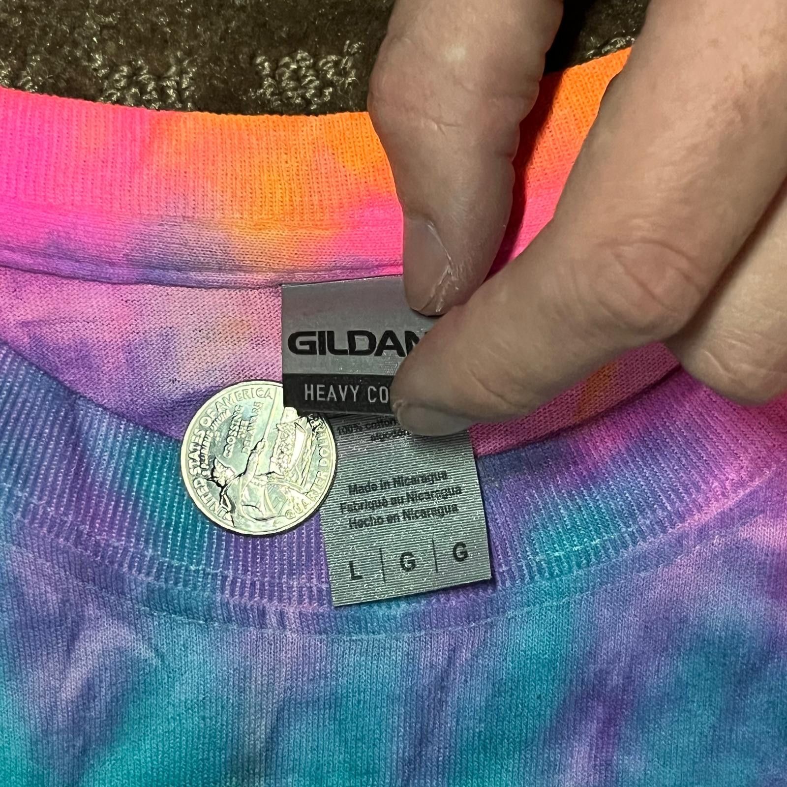 Gildan Grateful Dead 🌀 2023 Tour Tie-Dye Tee – Size L Size US L / EU 52-54 / 3 - 6 Thumbnail