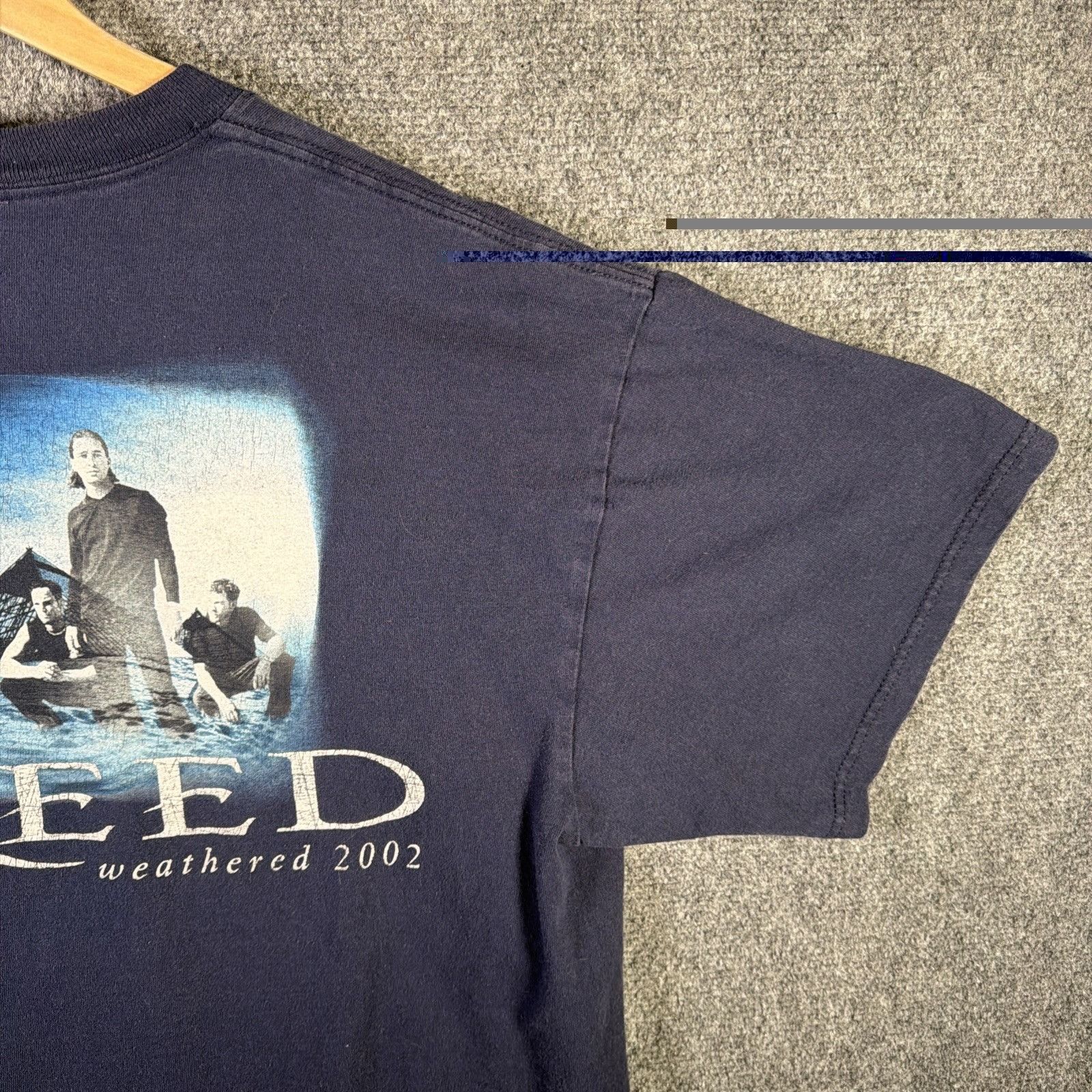 Band Tees Vintage Creed Shirt Mens XL Navy 2002 Band Music Weathered Size US XL / EU 56 / 4 - 8 Thumbnail