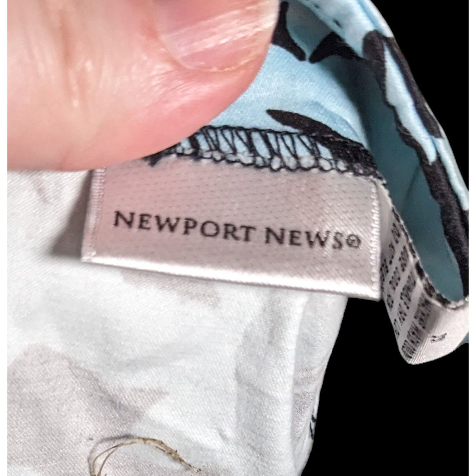 Other Vintage Newport News Black And Blue Floral Knee Length Skirt Size 32" / US 10 / IT 46 - 4 Thumbnail