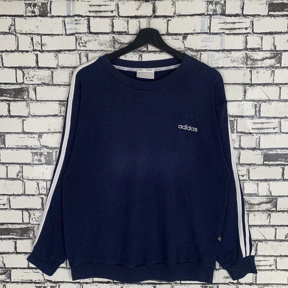 Adidas × Designer × Vintage Vintage Adidas Side Stripe Sweatshirt Size US M / EU 48-50 / 2 - 1 Thumbnail