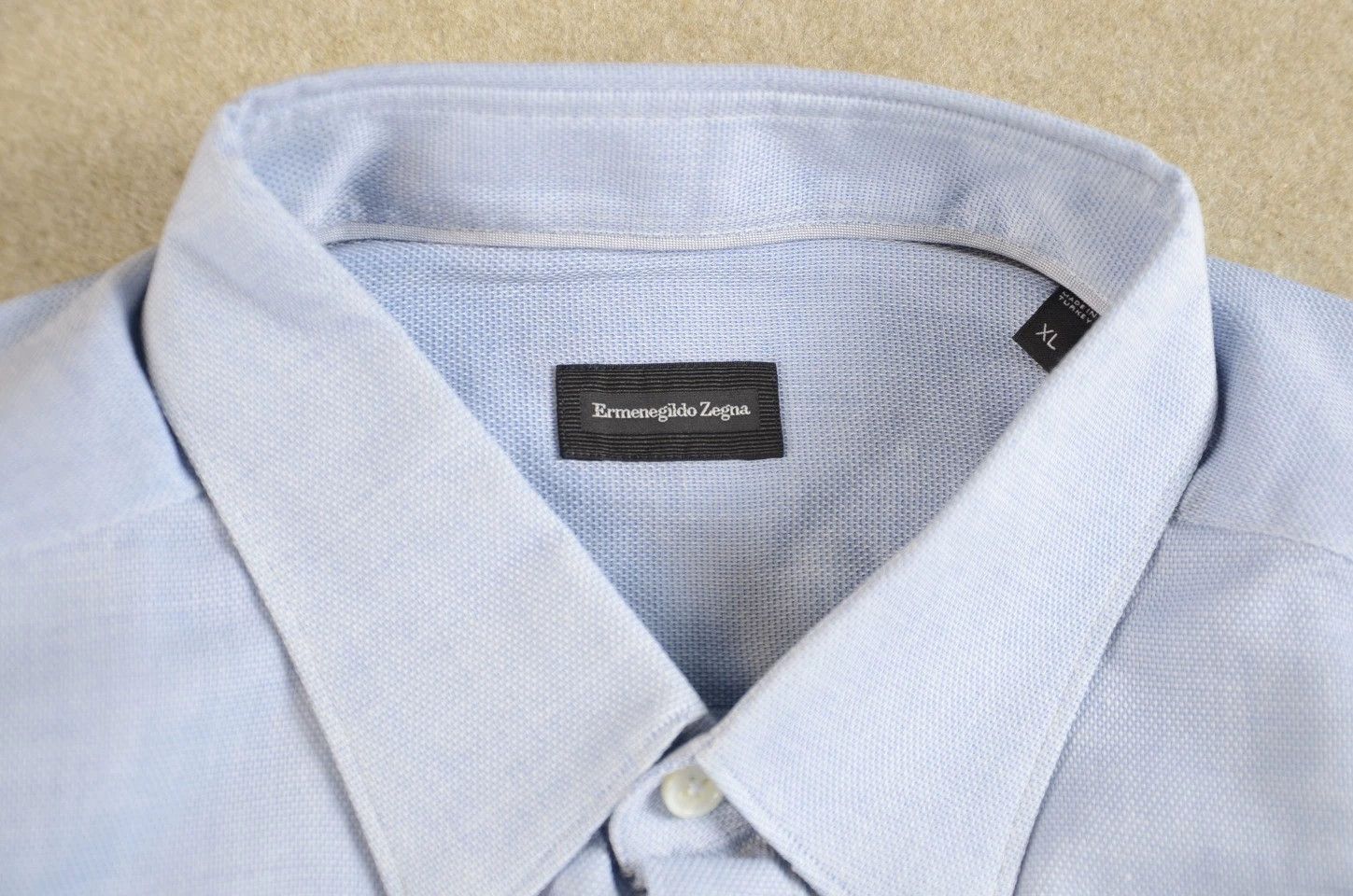 Ermenegildo Zegna Zegna EZ Oxford light blue long sleeve shirt XL Size US XL / EU 56 / 4 - 3 Thumbnail