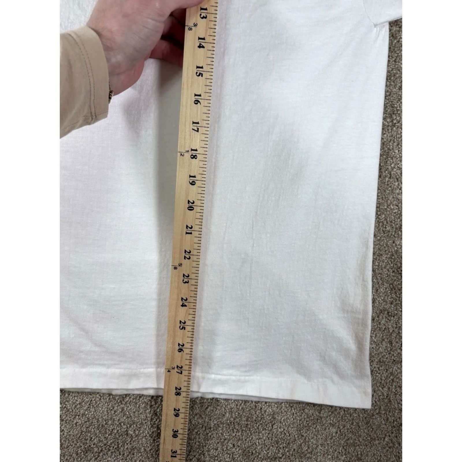Hanes Vintage Peeping Tom Kelly 1986 Single Stitch Shirt USA Made • Adult Size XL - White Size US XL / EU 56 / 4 - 6 Thumbnail