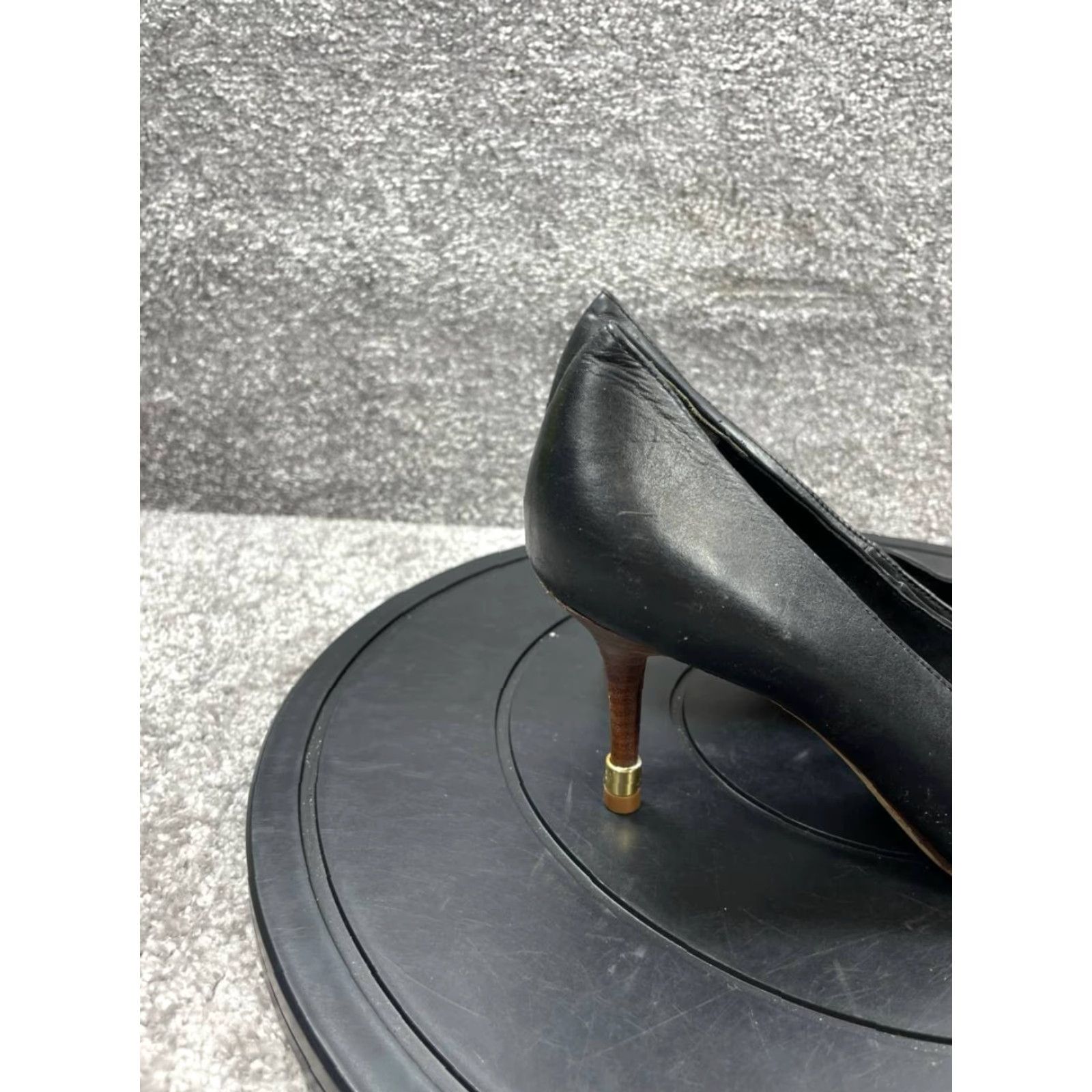 Tory Burch VINTAGE Tory Burch Heel Pumps Women Size 7 M Leather Black Stiletto Slip On Party/Cocktail Size US 5 / IT 35 - 3 Thumbnail
