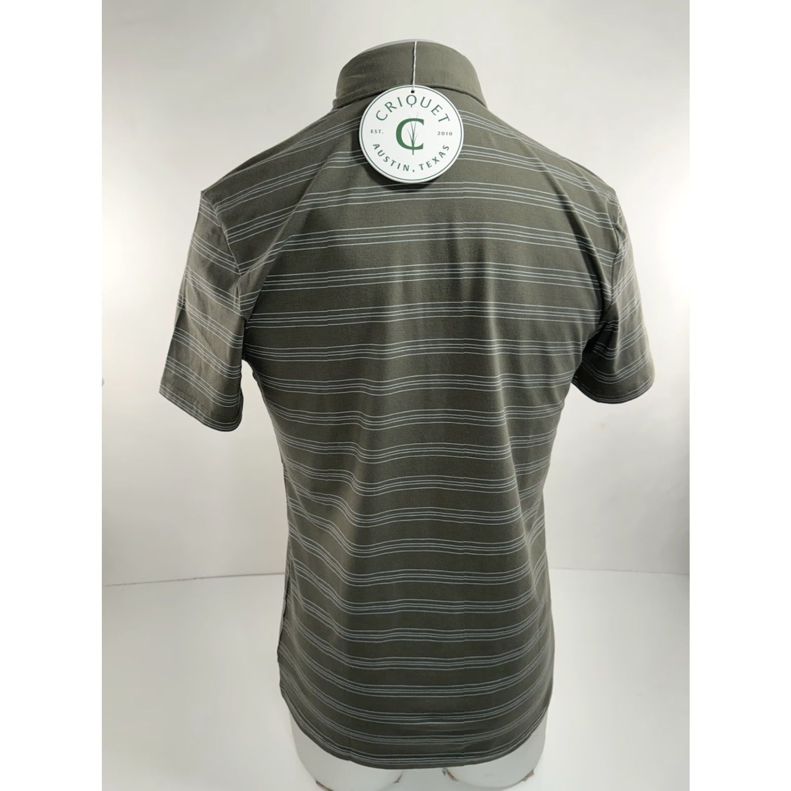 Vintage Criquet Austin - NEW w TAG - Slim Fit Striped Embroidered Logo Golf Polo S Shirt Size US S / EU 44-46 / 1 - 4 Thumbnail