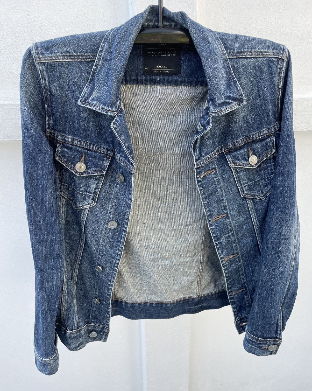 Allsaints AllSaints Colbert Denim Jacket S Indigo Faded Slim Trucker Size S / US 4 / IT 40 - 13 Thumbnail