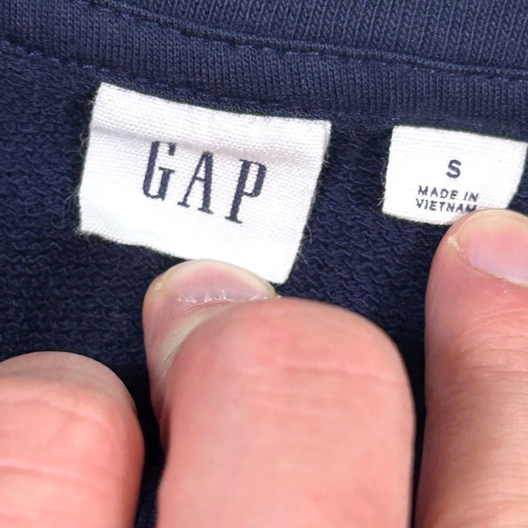 Gap GAP Tie-Front T-Shirt Navy Blue Short Sleeve Women S Crew Neck Raglan Rolled Cuff Cotton Blend Casual Top Size S / US 4 / IT 40 - 3 Thumbnail