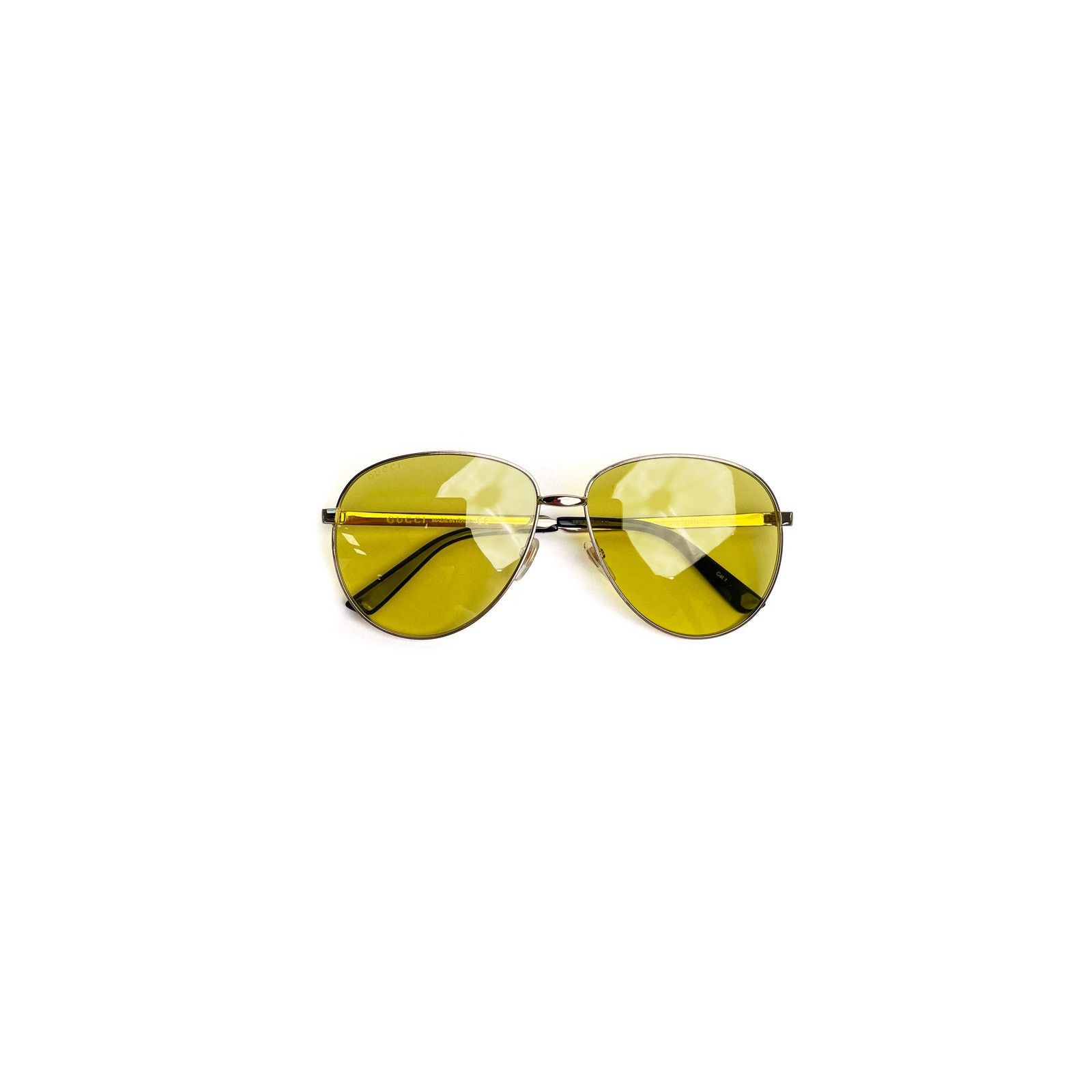 Gucci Gold Aviator Yellow Lens Sunnies Size ONE SIZE - 6 Thumbnail