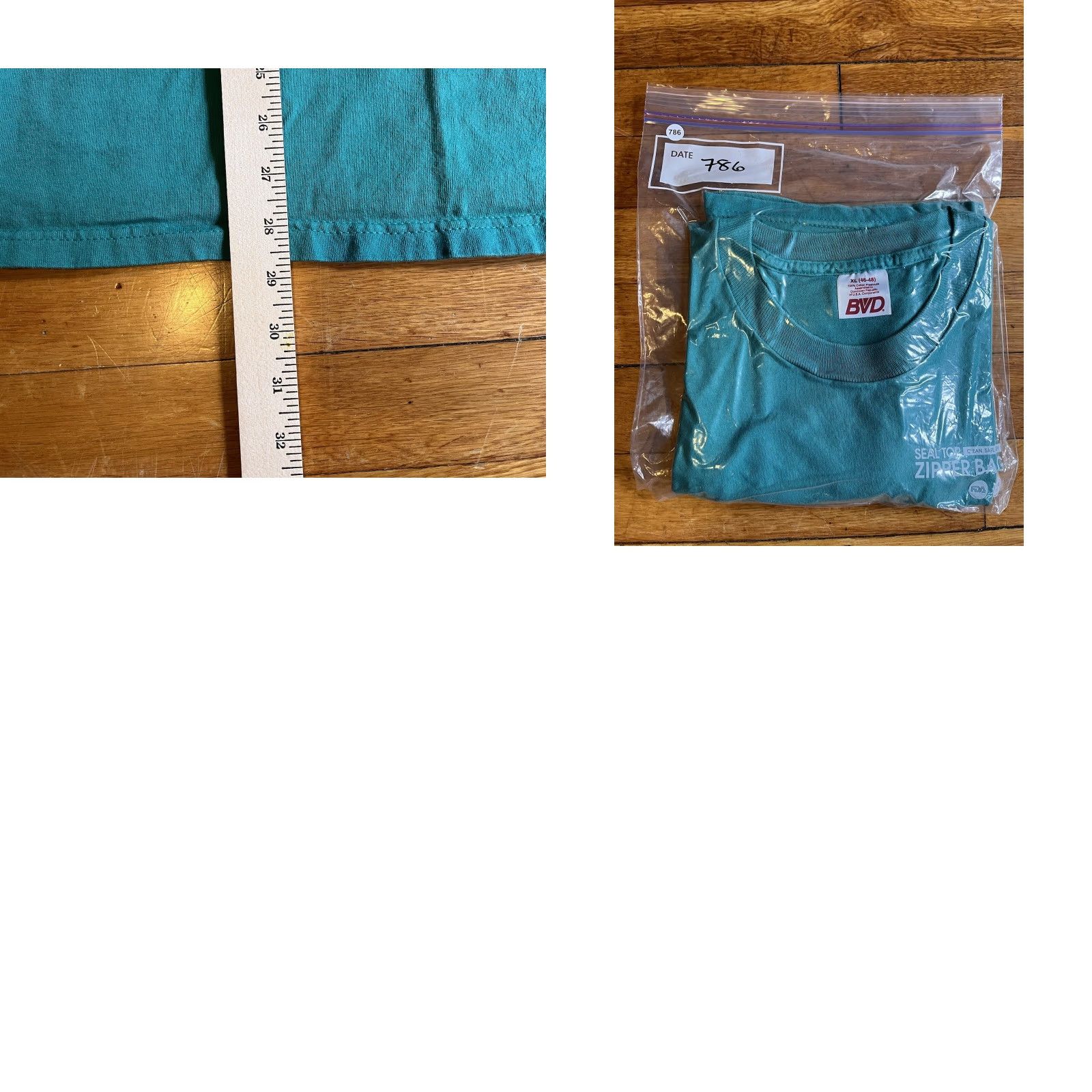Vintage VINTAGE BVD Shirt Men’s XL Blue 90s Jersey Crew Neck Short Sleeve Pockets Retro Size US XL / EU 56 / 4 - 8 Thumbnail