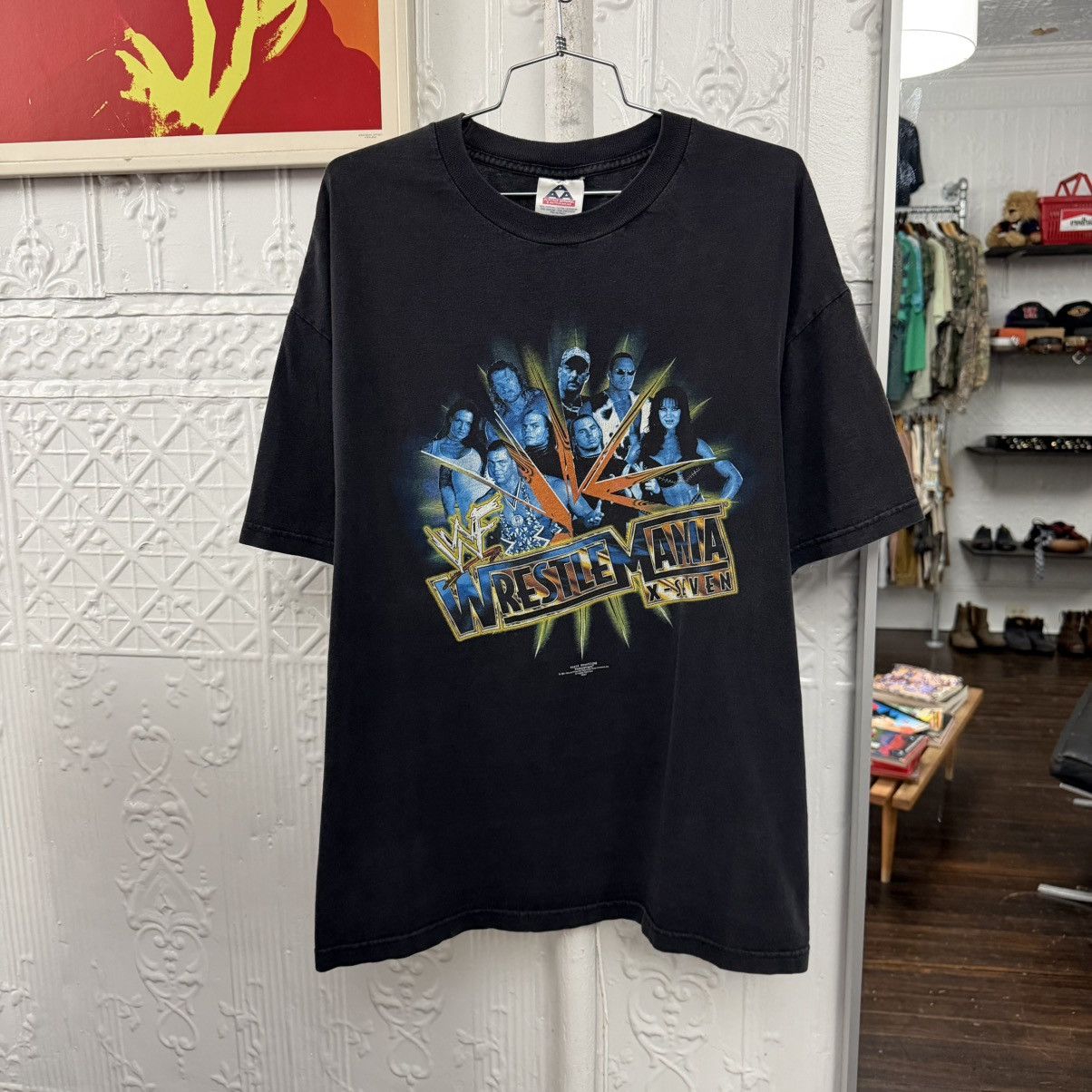 WWE vintage 2001 wrestle mania X-Seven graphic tee tshjrt Size US XL / EU 56 / 4 - 1 Thumbnail