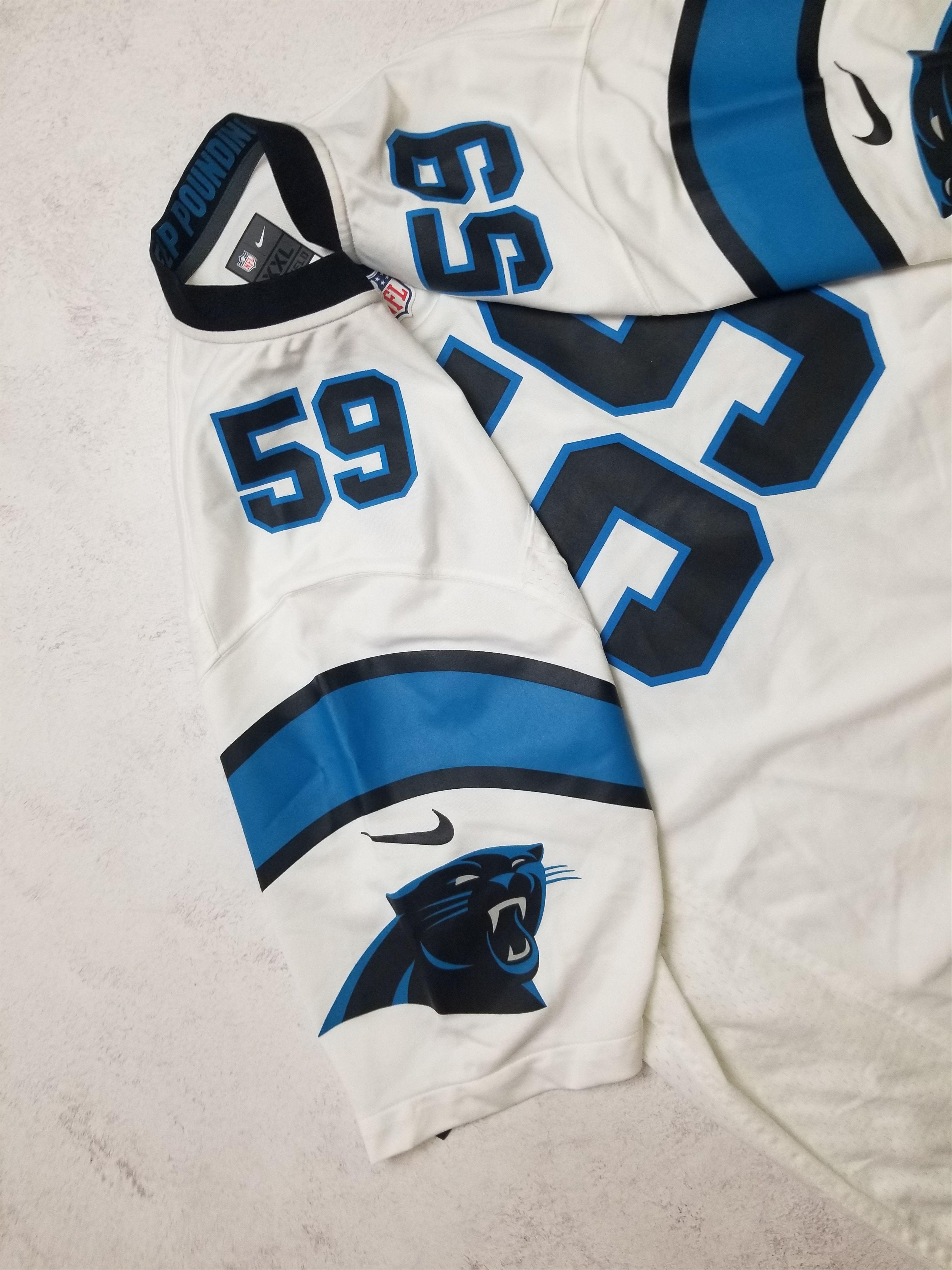 Nike Luke Keuchly #59 Carolina Panthers Nike OnField NFL Jersey Size US XXL / EU 58 / 5 - 14 Thumbnail