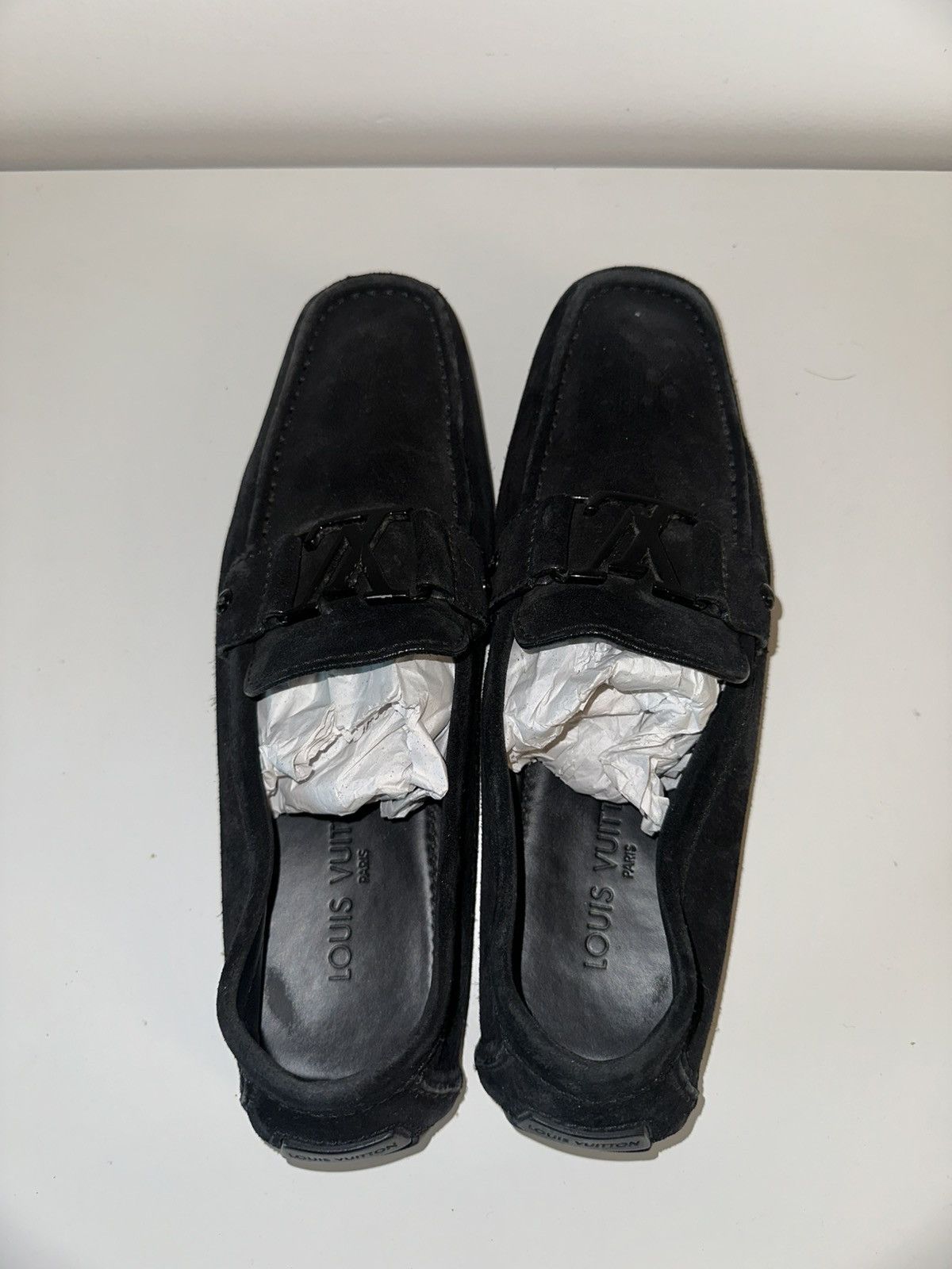 Louis Vuitton Louis Vuitton Black Suede Flat Loafer Size US 9 / EU 42 - 5 Thumbnail