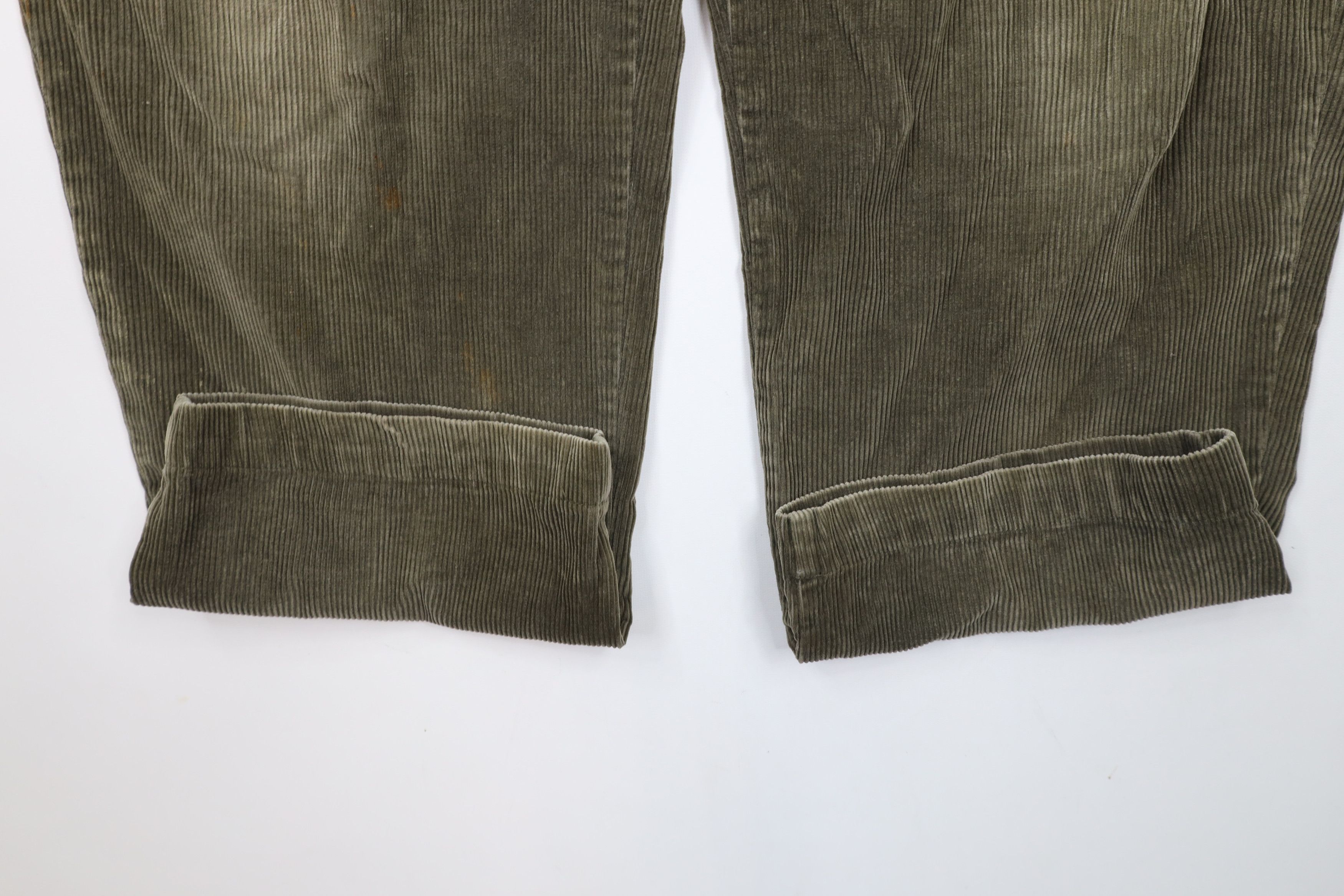 Tommy Hilfiger × Vintage Vintage 90s Tommy Hilfiger Wide Leg Corduroy Pants Green Size US 32 / EU 48 - 5 Thumbnail