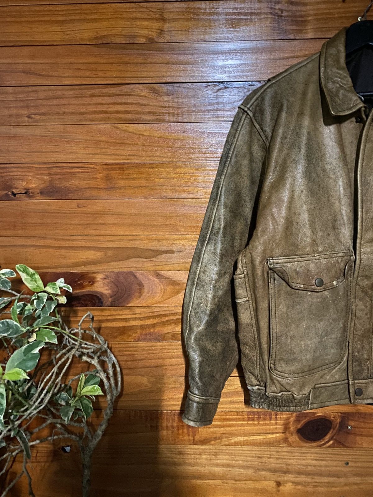 Vintage Vintage Brown Leather Jacket – Classic 1980s Men Outerwear Size US M / EU 48-50 / 2 - 7 Thumbnail