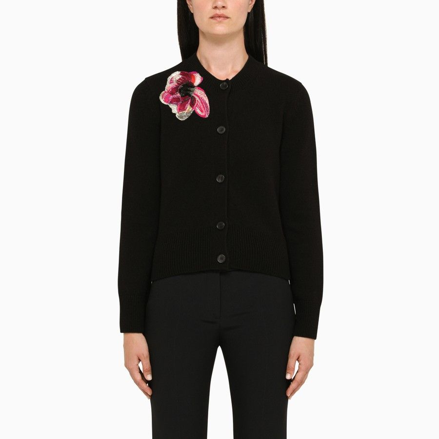 image of Alexander Mcqueen O1D2Blof01223 Cardigan In Black, Women's (Size XS)