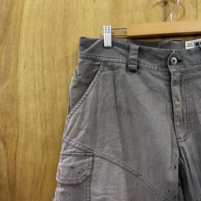 Japanese Brand TORA WORK WARE FADED GREY CARGO PANTS Size US 32 / EU 48 - 4 Thumbnail