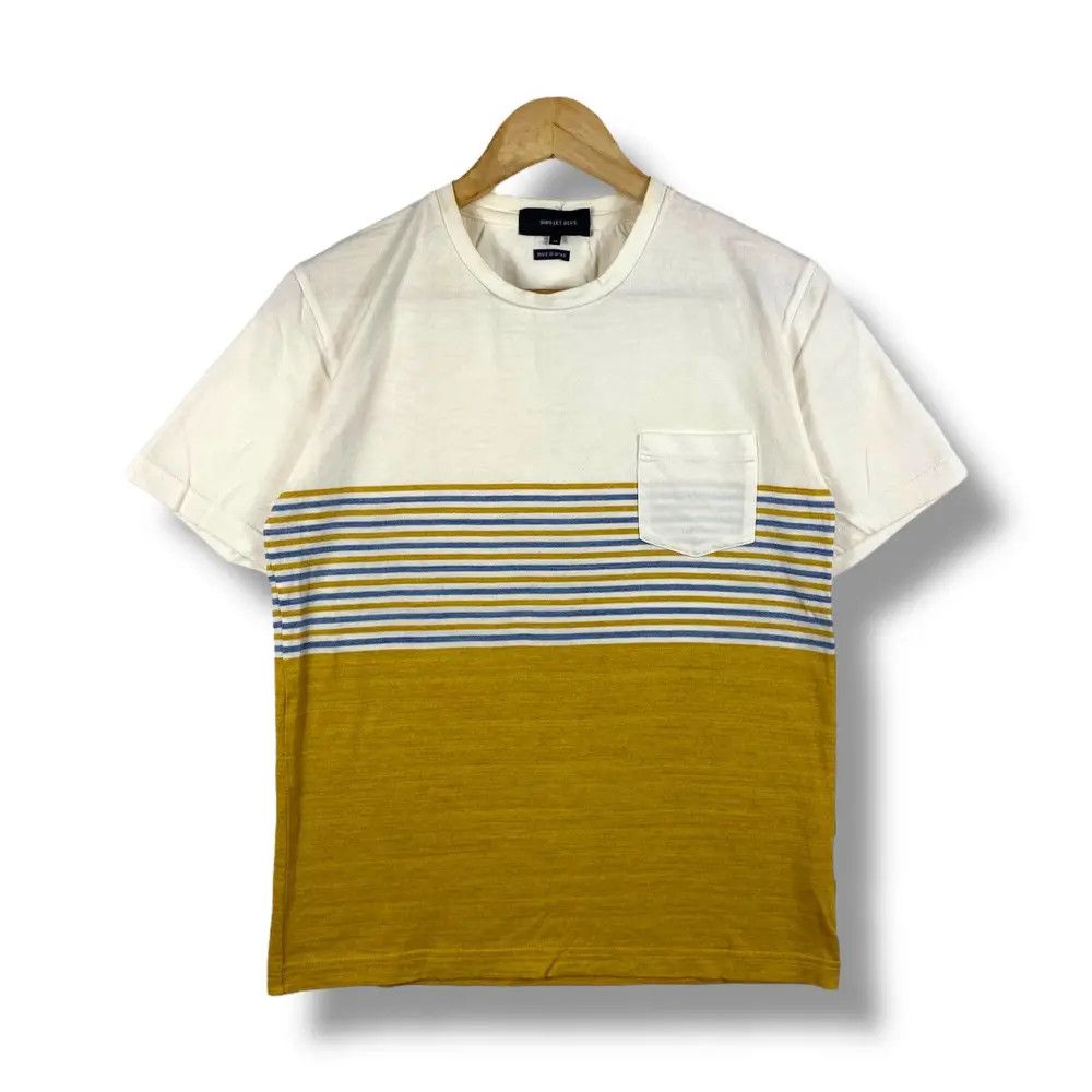 Ships Jet Blue SHIPS JET BLUE Stripes Pocket Minimalist Tee Shirt Size US M / EU 48-50 / 2 - 1 Thumbnail
