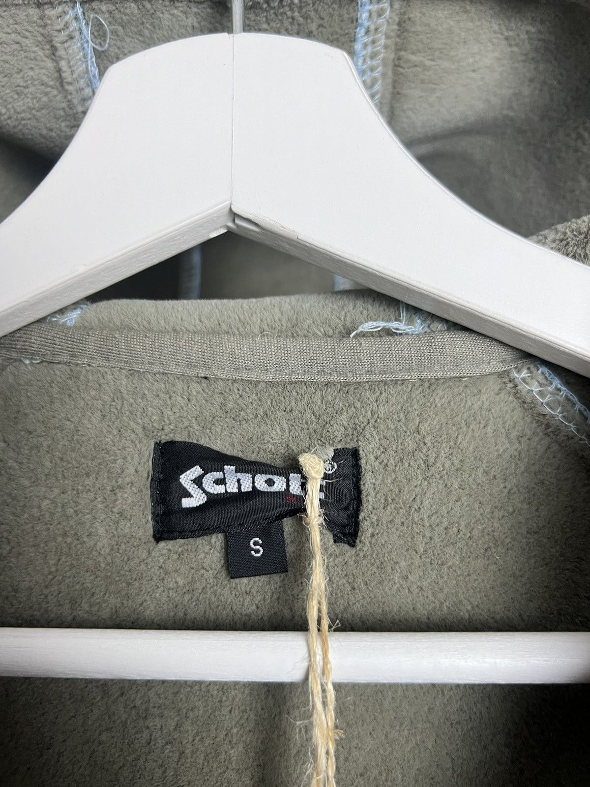 Schott × Vintage Vintage Schott Solid airtex fleece zip hoodie S gorpcore army Size US S / EU 44-46 / 1 - 5 Thumbnail