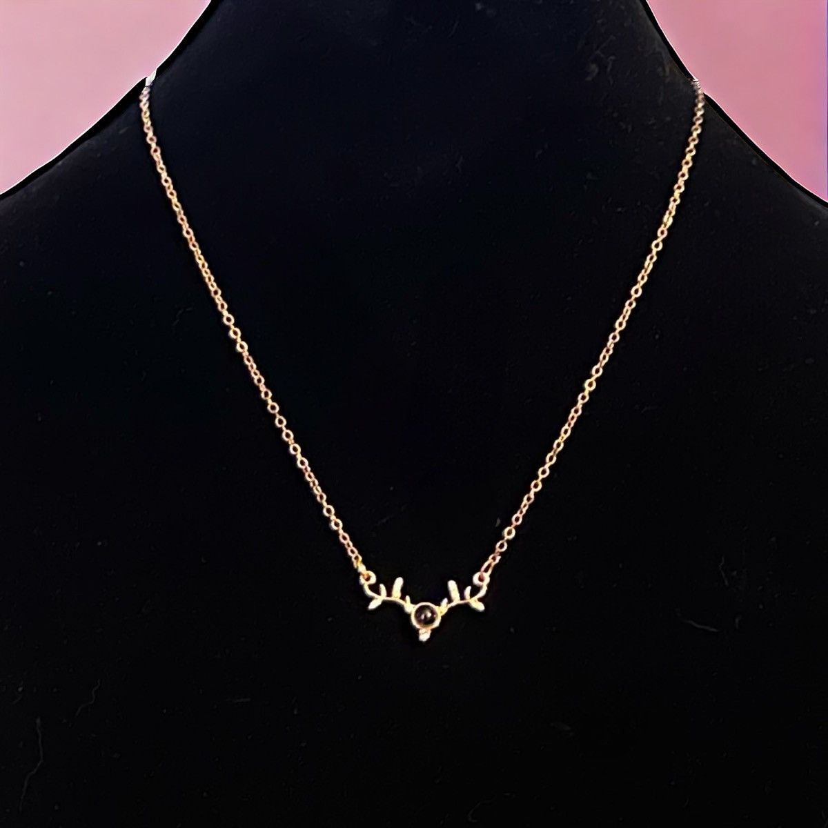 Other Rose gold paved projection deer antlers necklace Size ONE SIZE - 1 Thumbnail