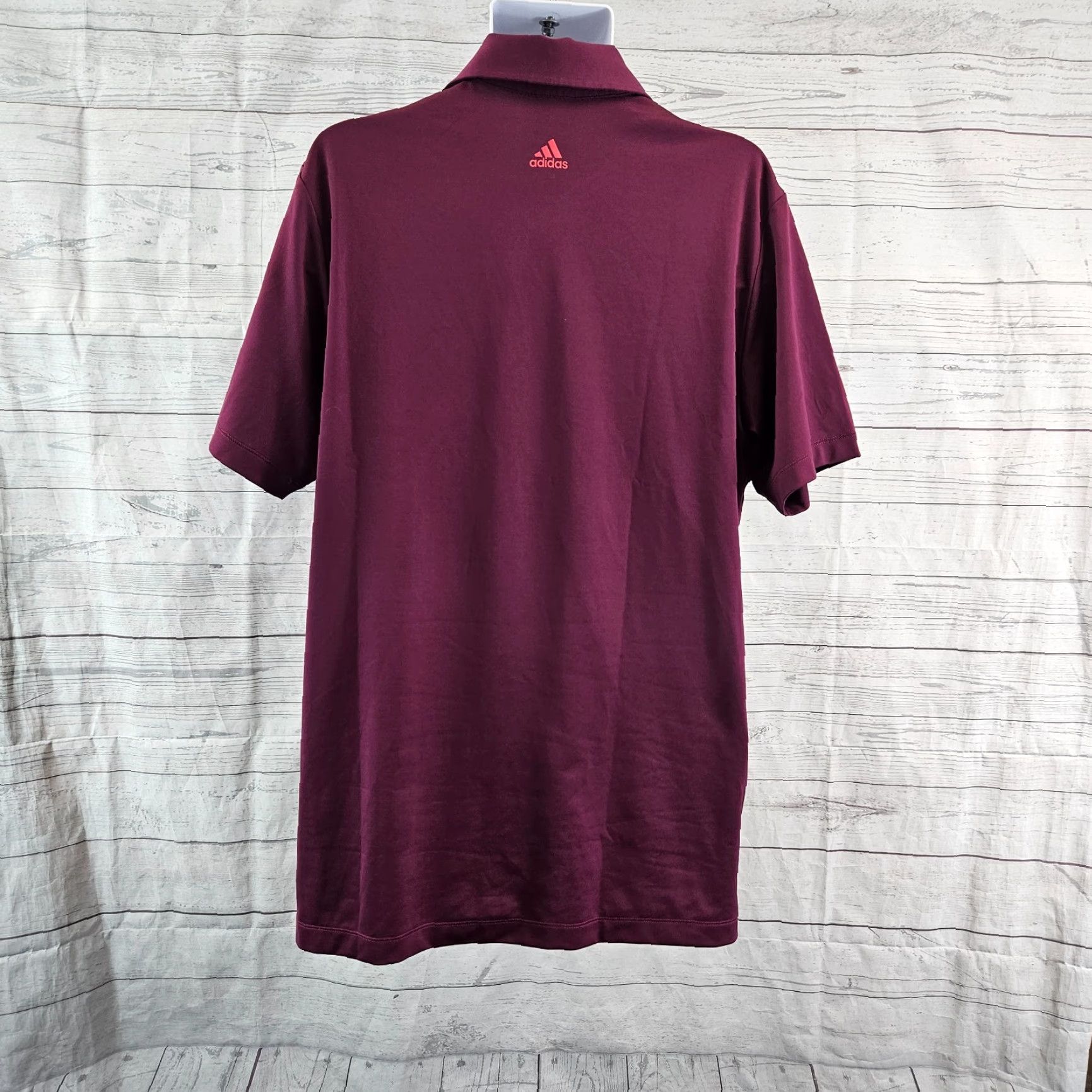 Adidas Adidas Polo Shirt Mens Large Burgundy Red Short Sleeve Puremotion Cool Max Size US L / EU 52-54 / 3 - 4 Thumbnail