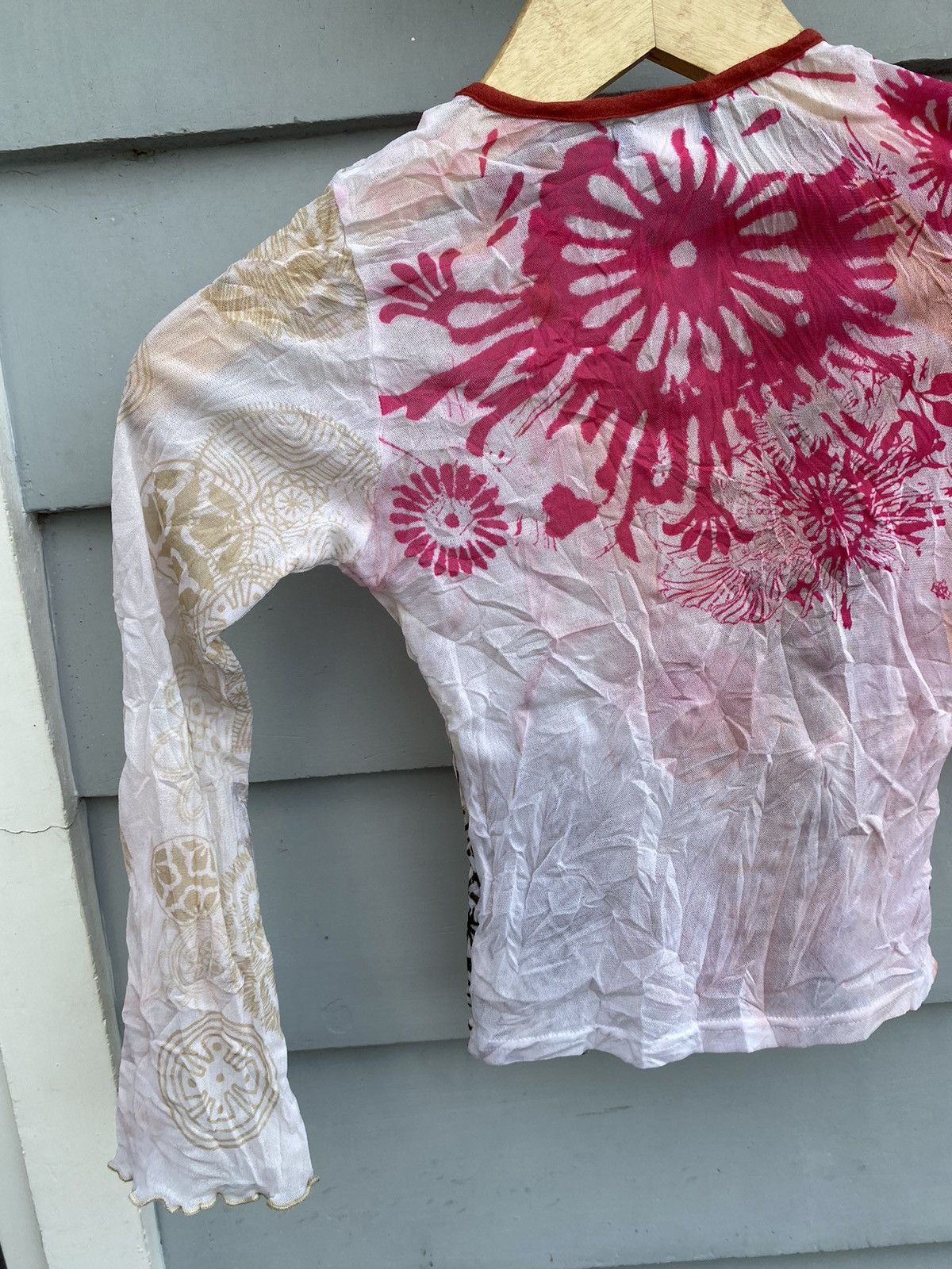 Kenzo Kenzo Junior/Kids Japanese Red Pink Flower Mesh Longsleeve Size L / US 10 / IT 46 - 9 Thumbnail