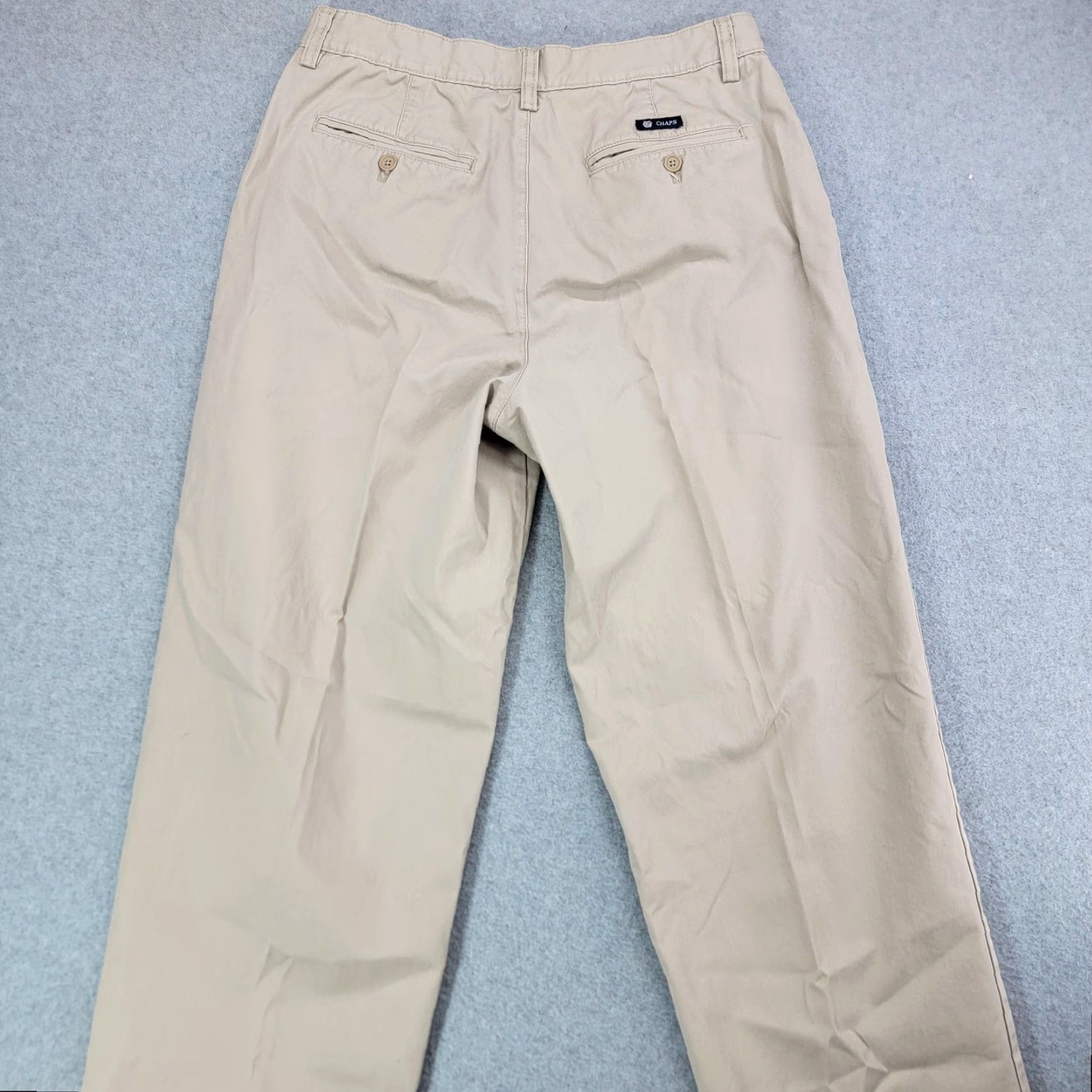 Chaps **Chaps Mens Regular Fit 32x34 Khaki Beige Cotton Casual Pants** User: Chaps Mens Regular Fit 32x34 Khaki Beige Cotton Casual Pants Size US 32 / EU 48 - 4 Thumbnail