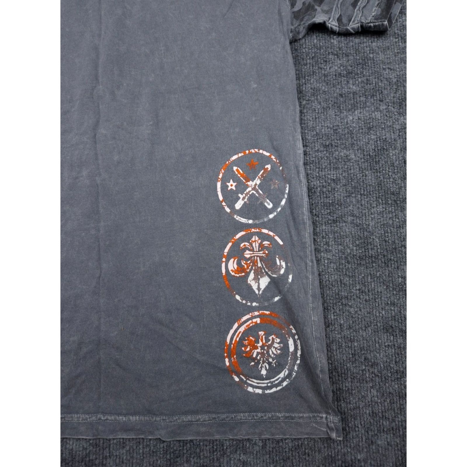 Affliction Affliction T-Shirt Men's XL Gray Graphic AOP Double-Sided Live Fast Y2K Shirt Size US XL / EU 56 / 4 - 5 Thumbnail