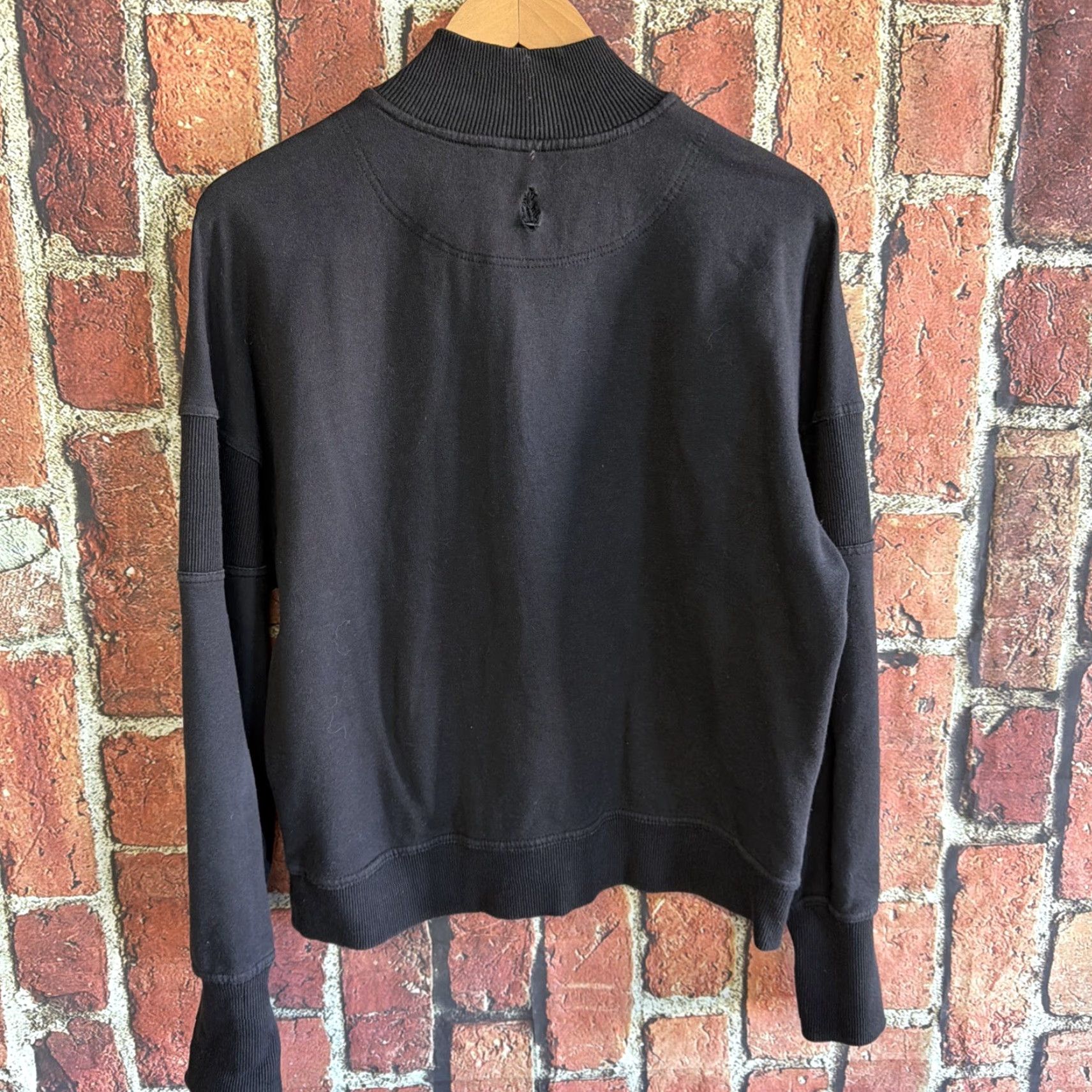 Free People Free People Movement Adeline 1/4 Zip Mock Neck Black Sweatshirt M Womens Pullover Activewear Size M / US 6-8 / IT 42-44 - 3 Thumbnail