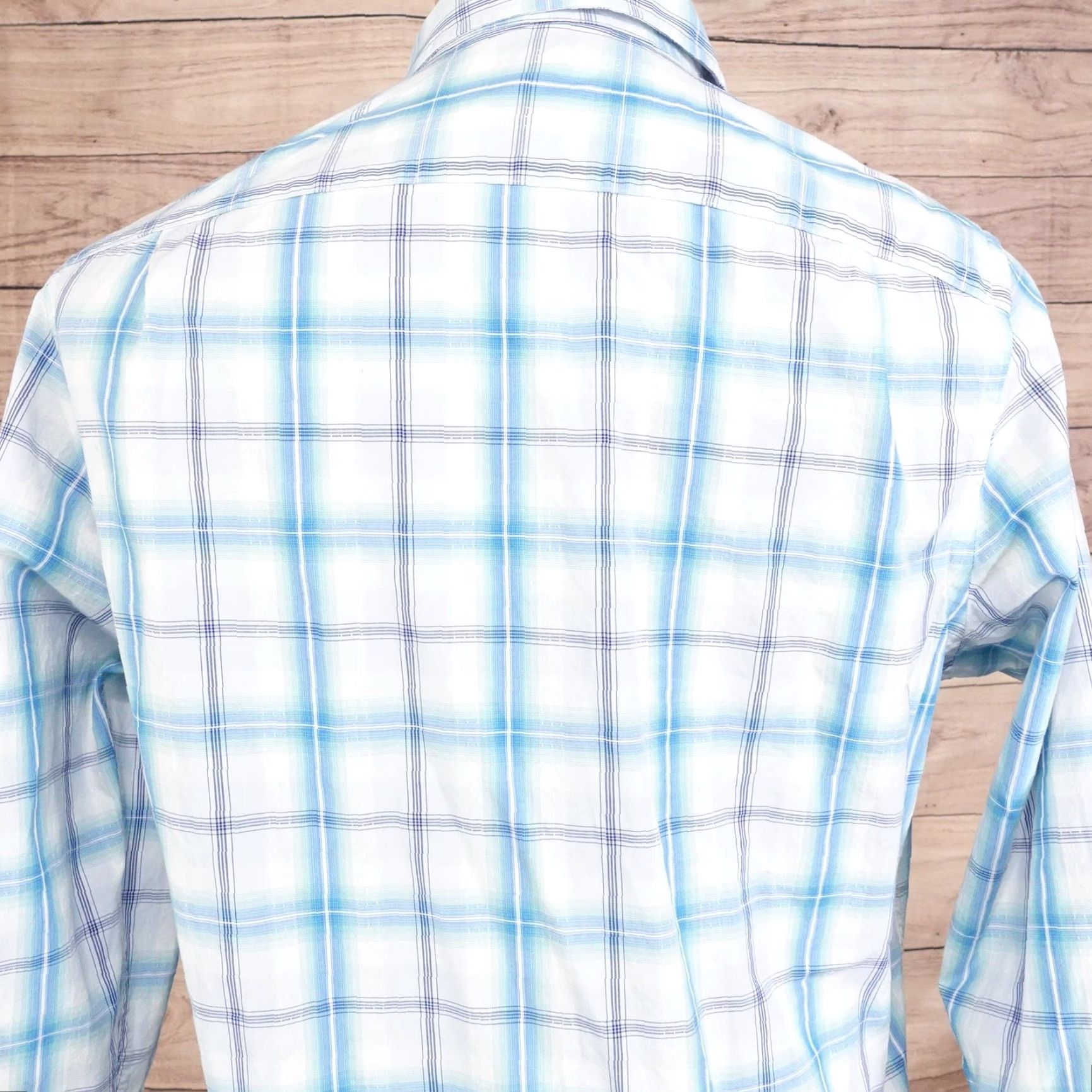 Banana Republic Banana Republic Shirt Mens Medium Blue Plaid Slim Fit Cotton Button Front Shirt Mens Medium Blue Plaid Slim Fit Cotton Button Up Front Size US M / EU 48-50 / 2 - 5 Thumbnail