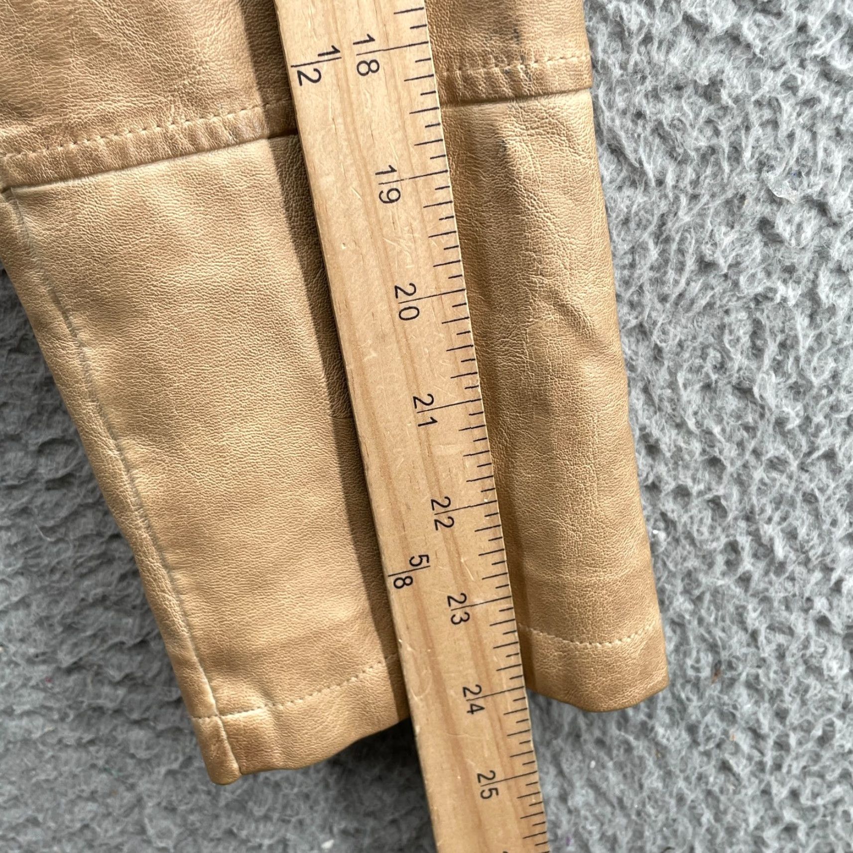 Jordan Brand K.Jordan Vegan Leather Moto Jacket Women's Beige Indie Biker Sleaze 70's Classic Size L / US 10 / IT 46 - 7 Thumbnail