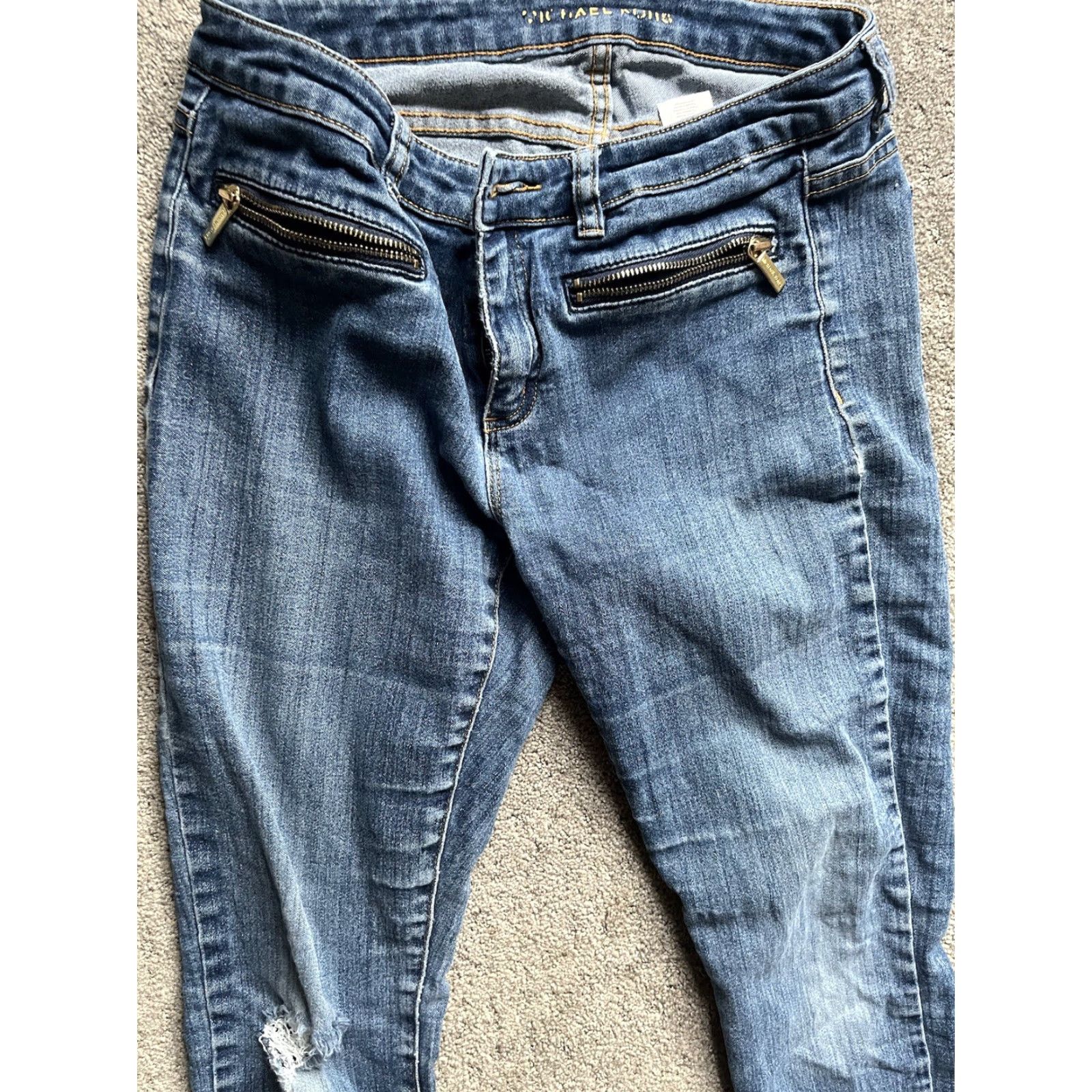 Michael Kors Michael Kors Jeans Women 8 Blue Skinny Denim Low Rise Stretch Jet Set Skinny 30 Inseam Womens Size 30" / US 8 / IT 44 - 4 Thumbnail