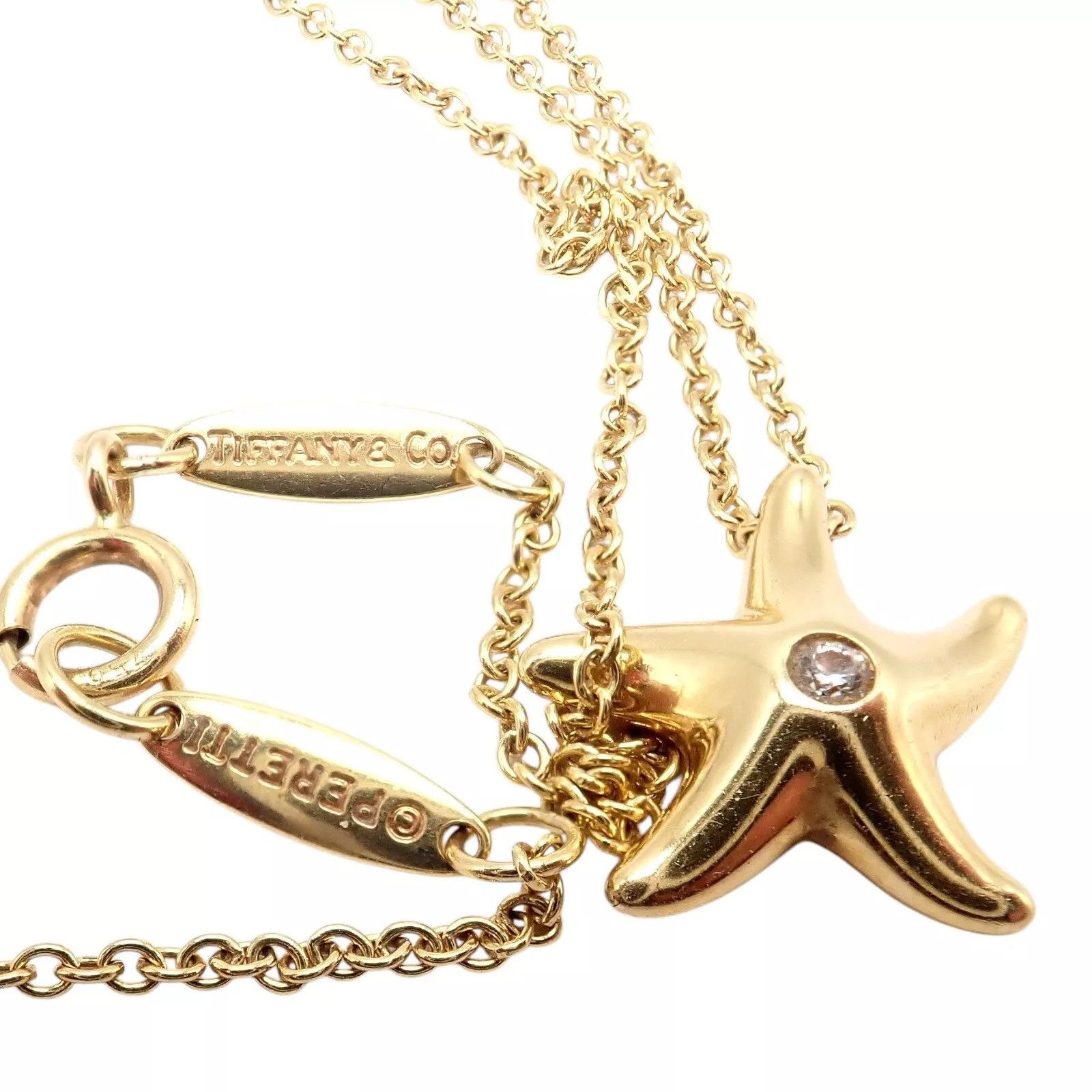 Tiffany & Co. Tiffany & Co Peretti 18k Starfish Diamond Necklace Size ONE SIZE - 5 Thumbnail