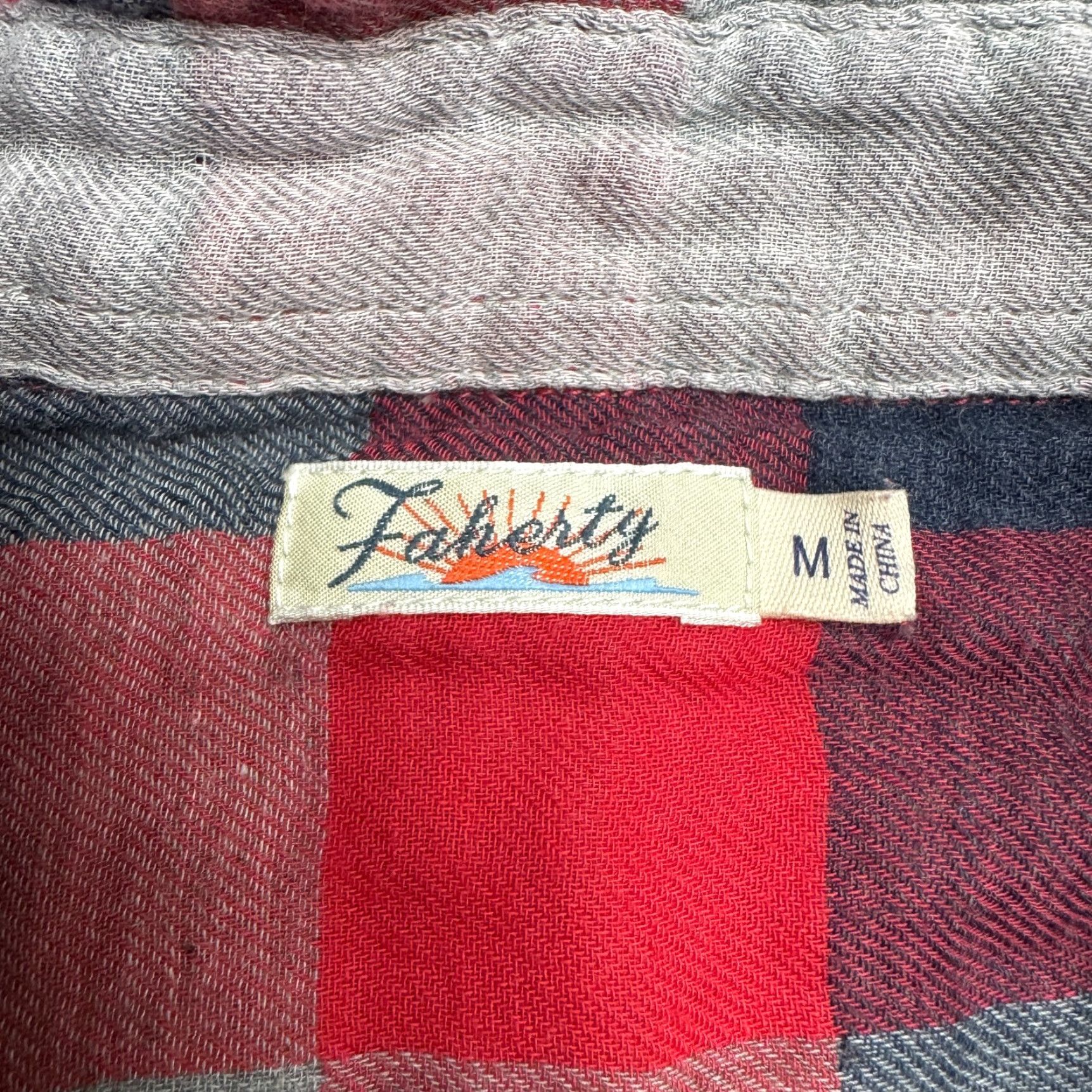Faherty Faherty Flannel Shirt Womens Medium Red Plaid Cotton Long Sleeve Casual Top Size M / US 6-8 / IT 42-44 - 7 Thumbnail