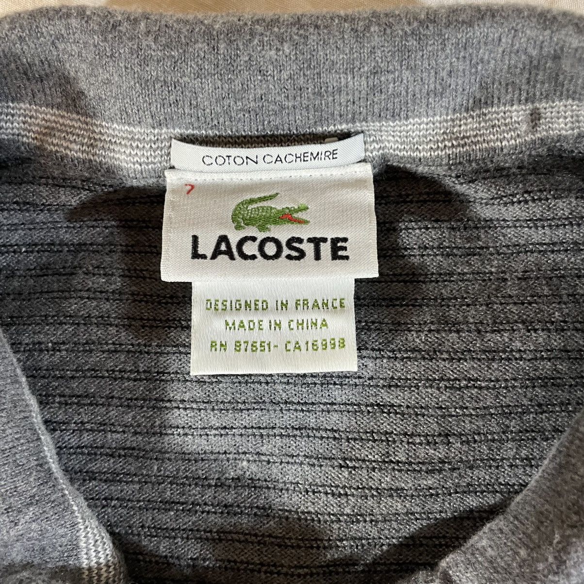 Lacoste Lacoste Cashmere Blend Striped Quarter Zip Size US L / EU 52-54 / 3 - 3 Thumbnail