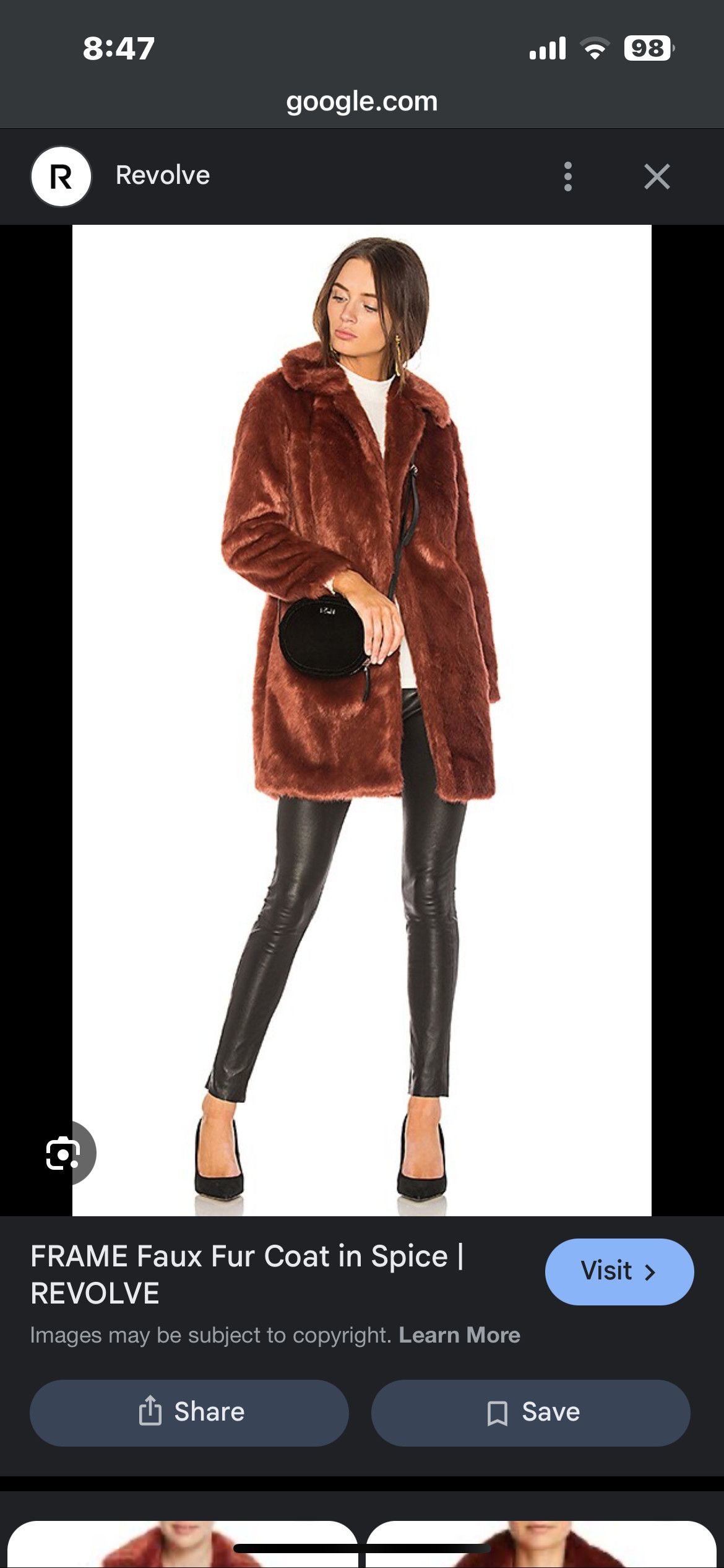 Frame Frame Faux Fur Coat Size L / US 10 / IT 46 - 1 Thumbnail