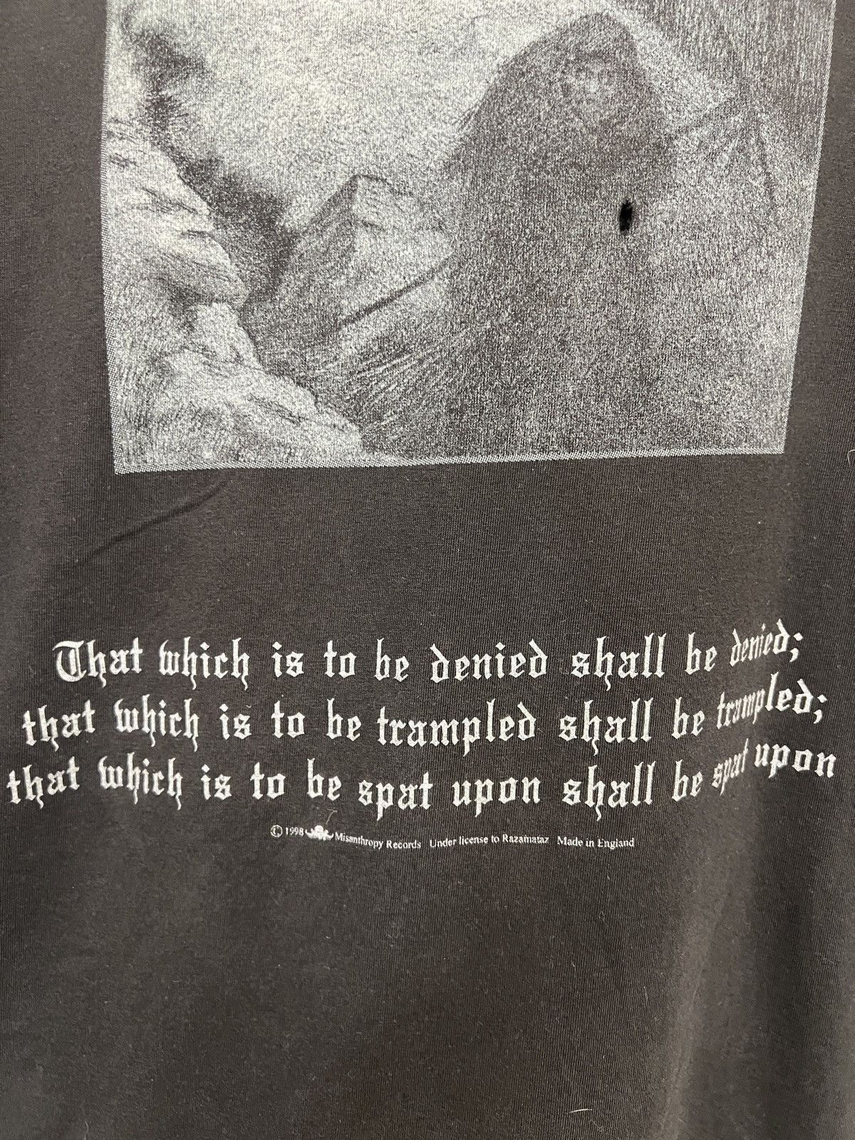 1998 Burzum Hvis Lyset Tar Oss Misanthropy Records Tee