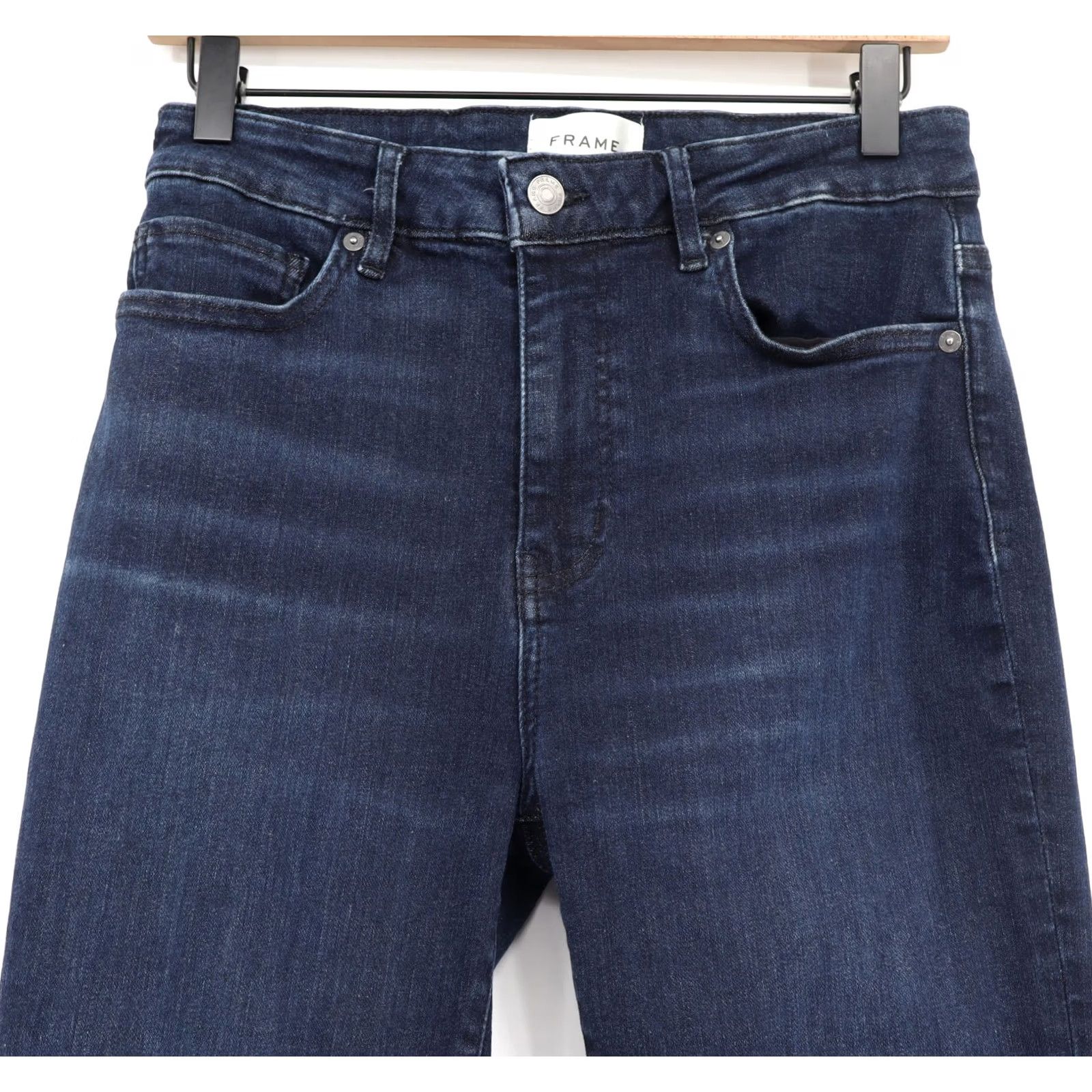 Frame Frame Women's Le Cropped Mini Bootcut Jeans Guilty Blue Sz 29X25.5 Size 29" - 3 Thumbnail
