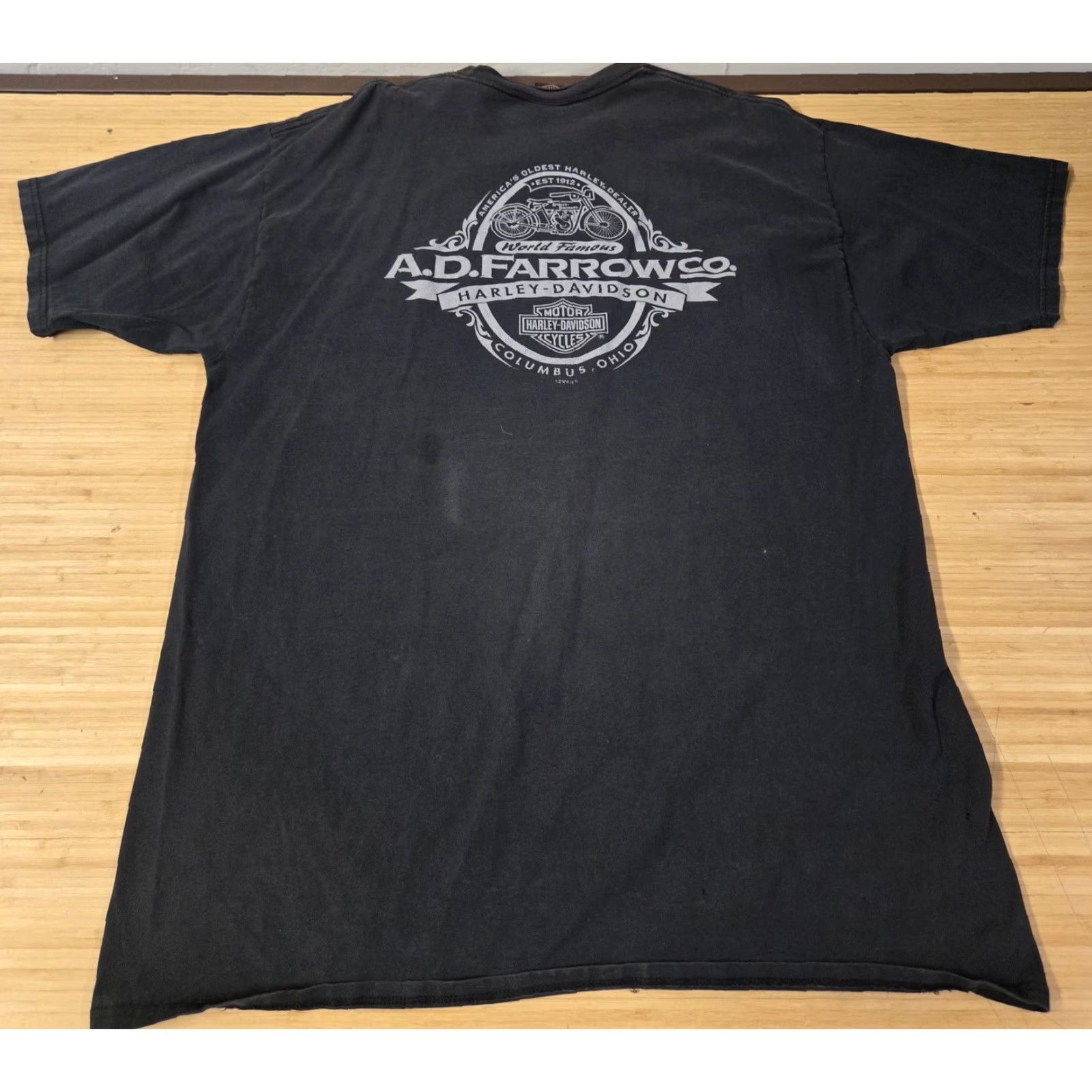 Harley Davidson Harley-Davidson Shirt Mens 2XLT Black Columbus Ohio A.D. Farrow Tee Motorcycle Crew Neck Short Sleeve Graphic Print Vintage No Size US XXL / EU 58 / 5 - 5 Thumbnail