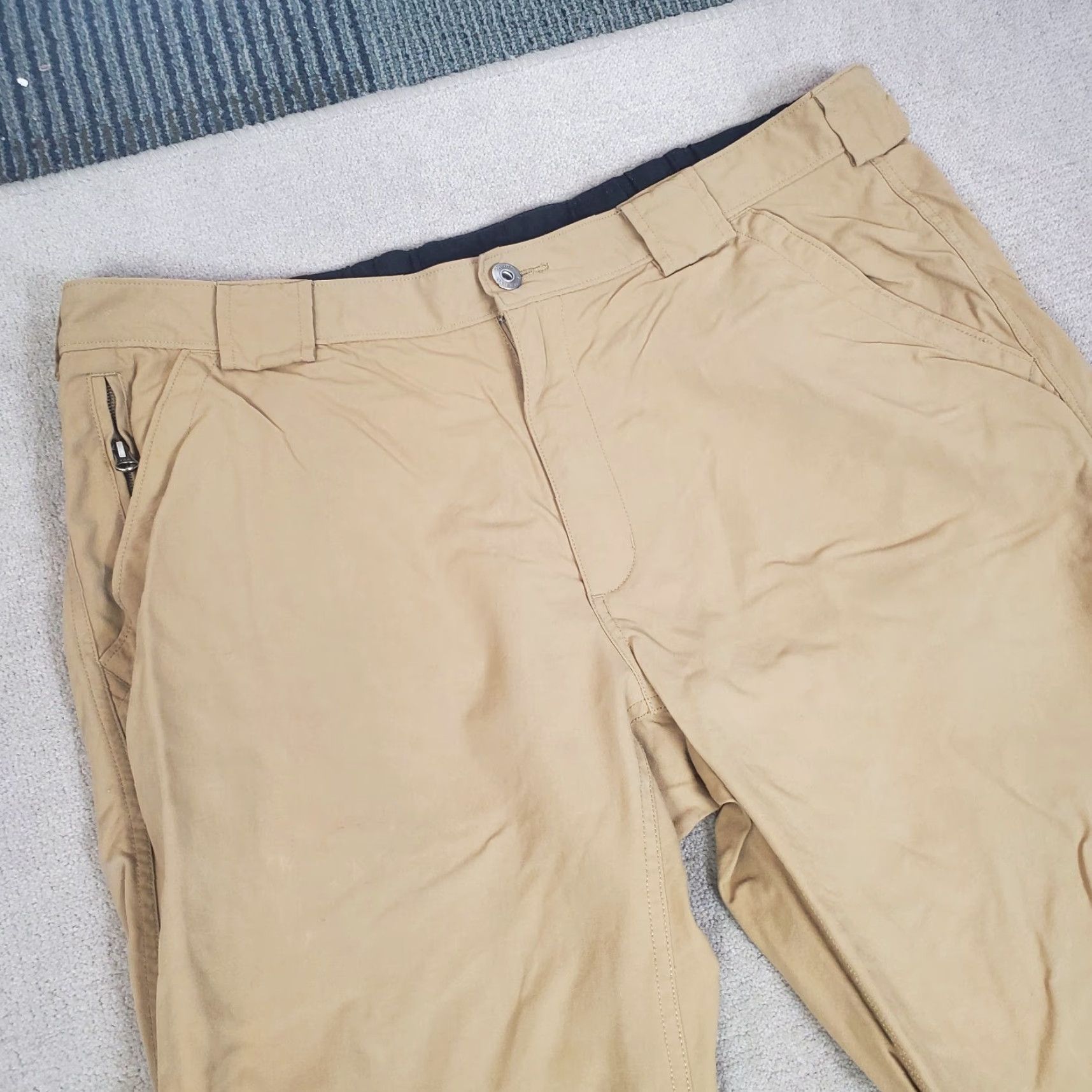 Vintage Duluth Pants Mens XL Beige Cargo Jeans Nylon 34 in Inseam Regular Straight Pockets Logo Front Flat Front Outdoor Casual Workwear Outdoors Size US 36 / EU 52 - 2 Thumbnail