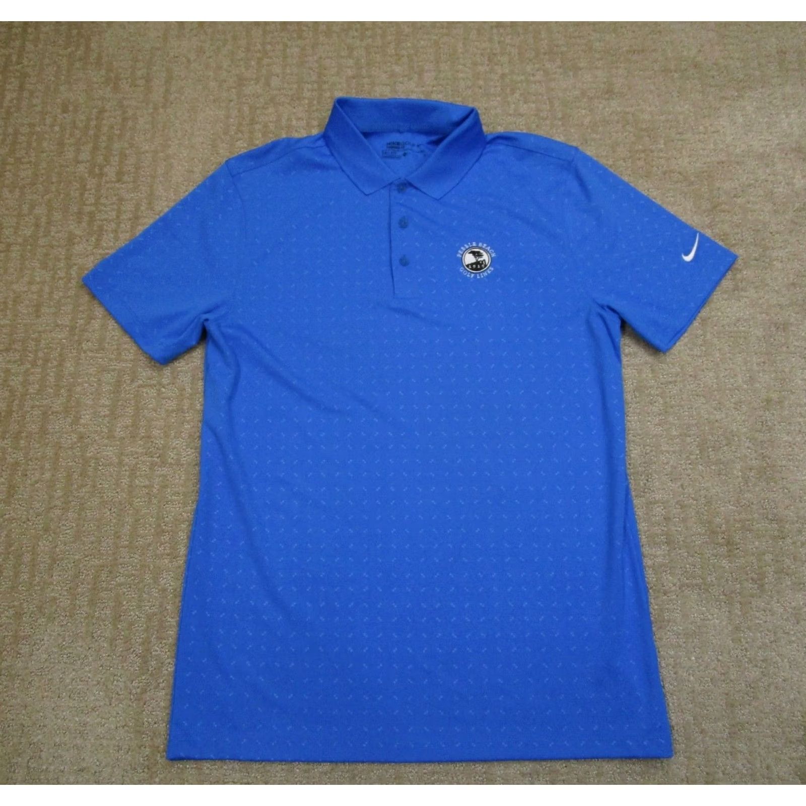 Nike Nike Golf Dri-Fit Polo Shirt Men Medium Blue Logo Embroidered Pebble Beach Golf Course Vintage No Size US M / EU 48-50 / 2 - 2 Thumbnail