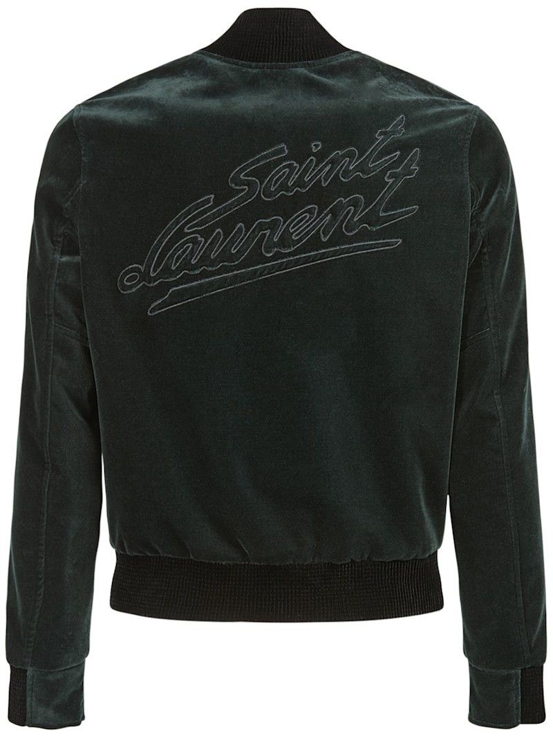 Saint Laurent Paris $3.2K VALUE Logo cotton velvet teddy jacket Size US M / EU 48-50 / 2 - 1 Thumbnail