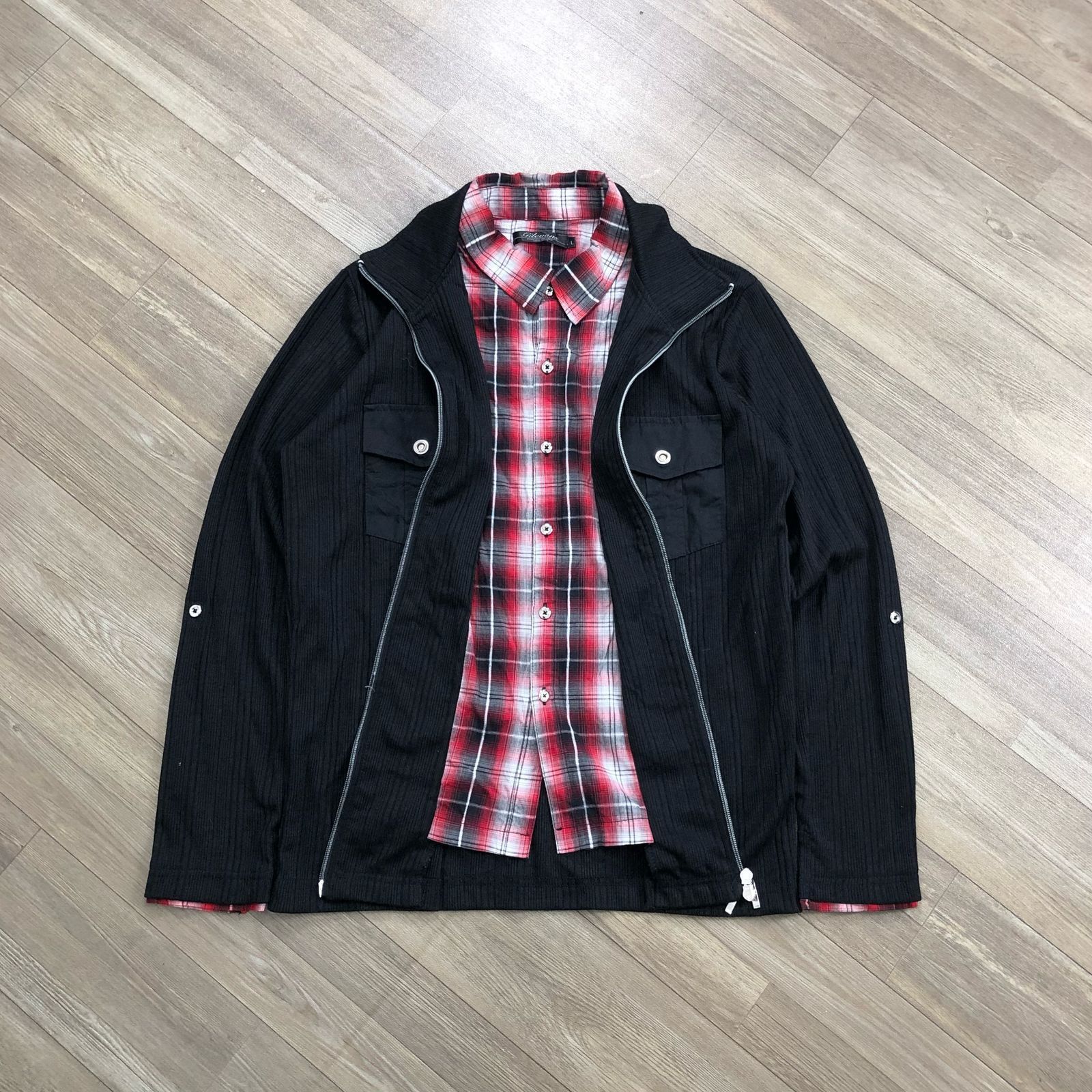 Japanese Brand × Le Grande Bleu (L.G.B.) × Seditionaries Gilevans Double Layer Lgb Goa Grunge Style Jacket Size US L / EU 52-54 / 3 - 3 Thumbnail