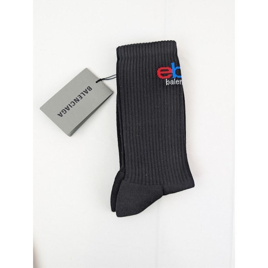 Balenciaga o1rshd1 Q:2 / Size: L / Cotton Ebay Socks Black/Multicolor Size ONE SIZE - 1 Thumbnail