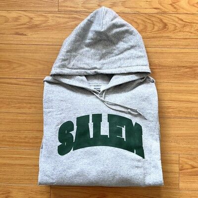 S4LEM S4LEM GREY COLLEGIATE HOODIE *GREEN TEXT* Size US XXL / EU 58 / 5 - 1 Preview