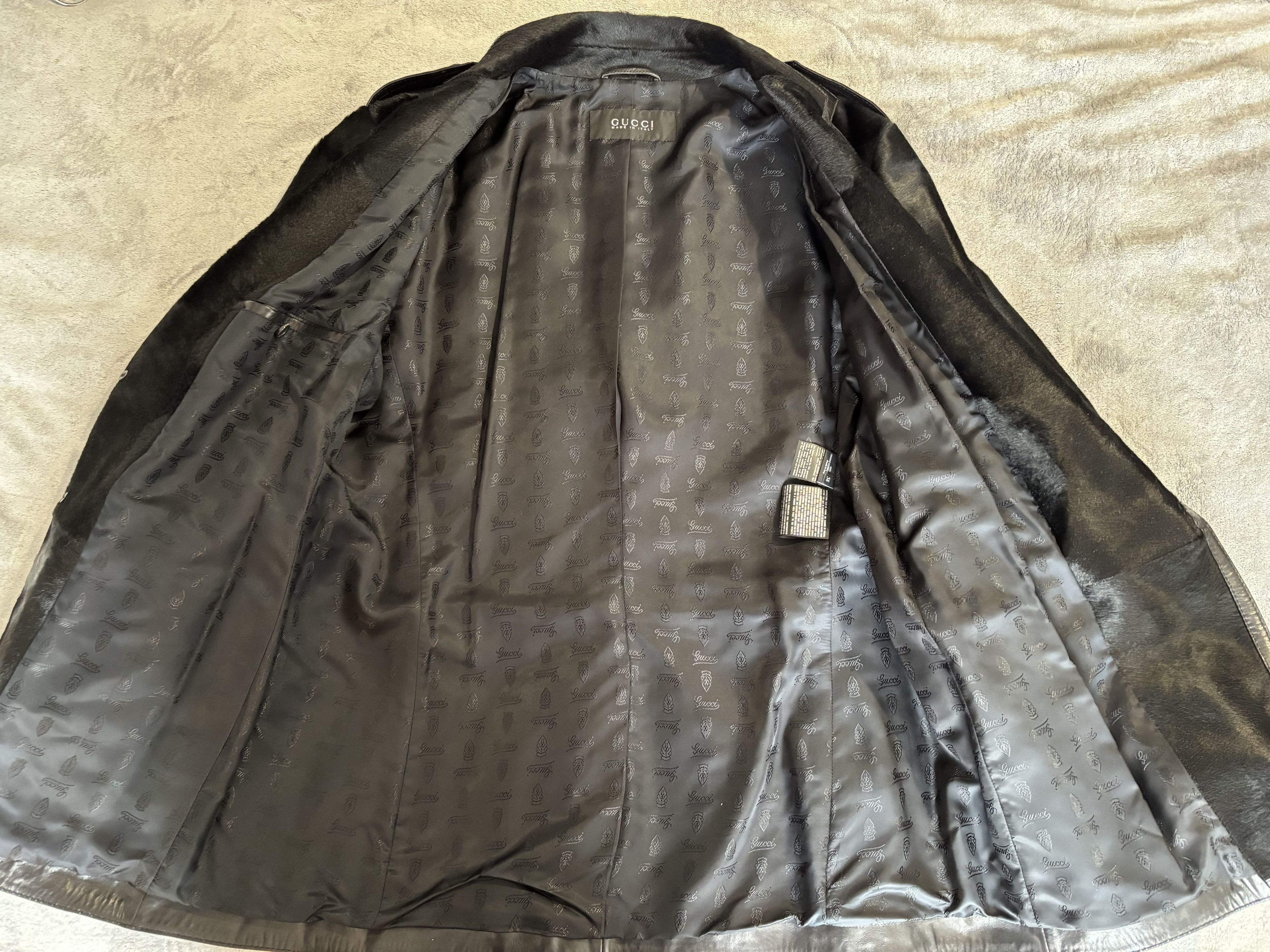 Gucci Gucci Blazer Tom Ford Era (1998–2002) Pony Hair Leather Size 52R - 2 Thumbnail