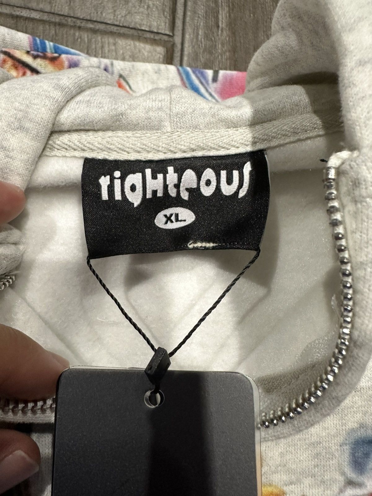 Other Righteous Risen King Zip Up Hoodie Grey Size US XL / EU 56 / 4 - 3 Thumbnail
